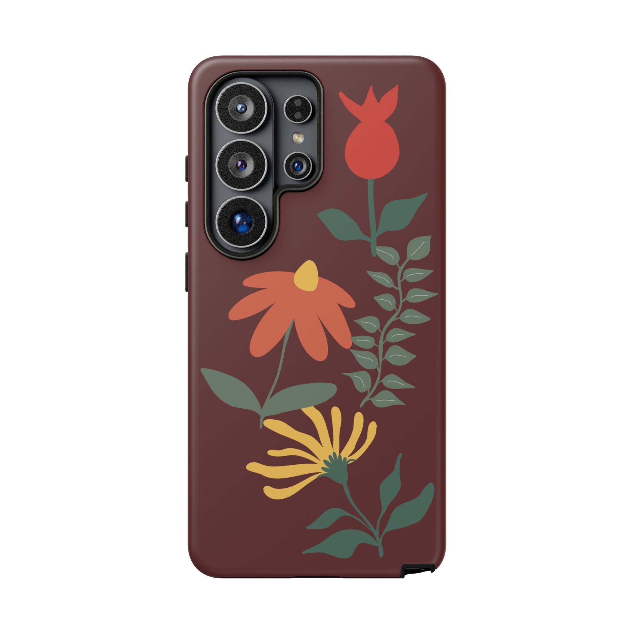 Floral Tough Case — Burgundy Botanical Phone Case