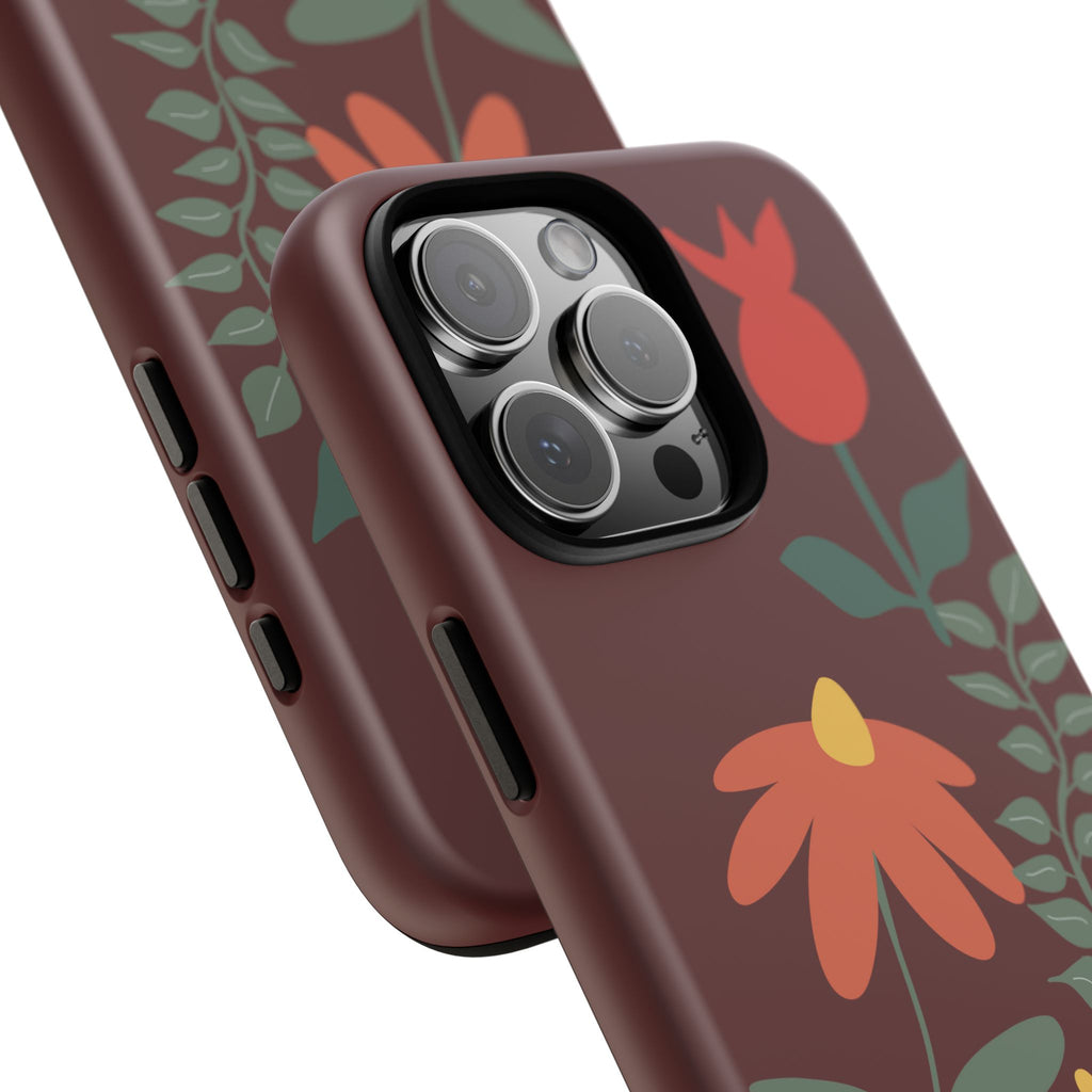 Floral Tough Case — Burgundy Botanical Phone Case