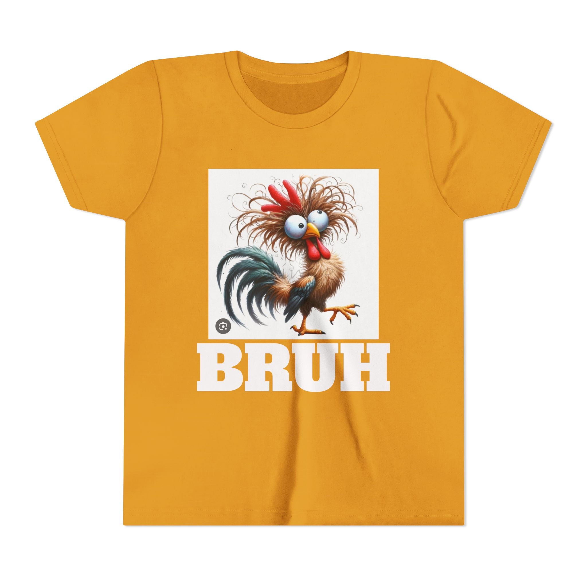 BRUH-Tshirt with Cartoon Chicken