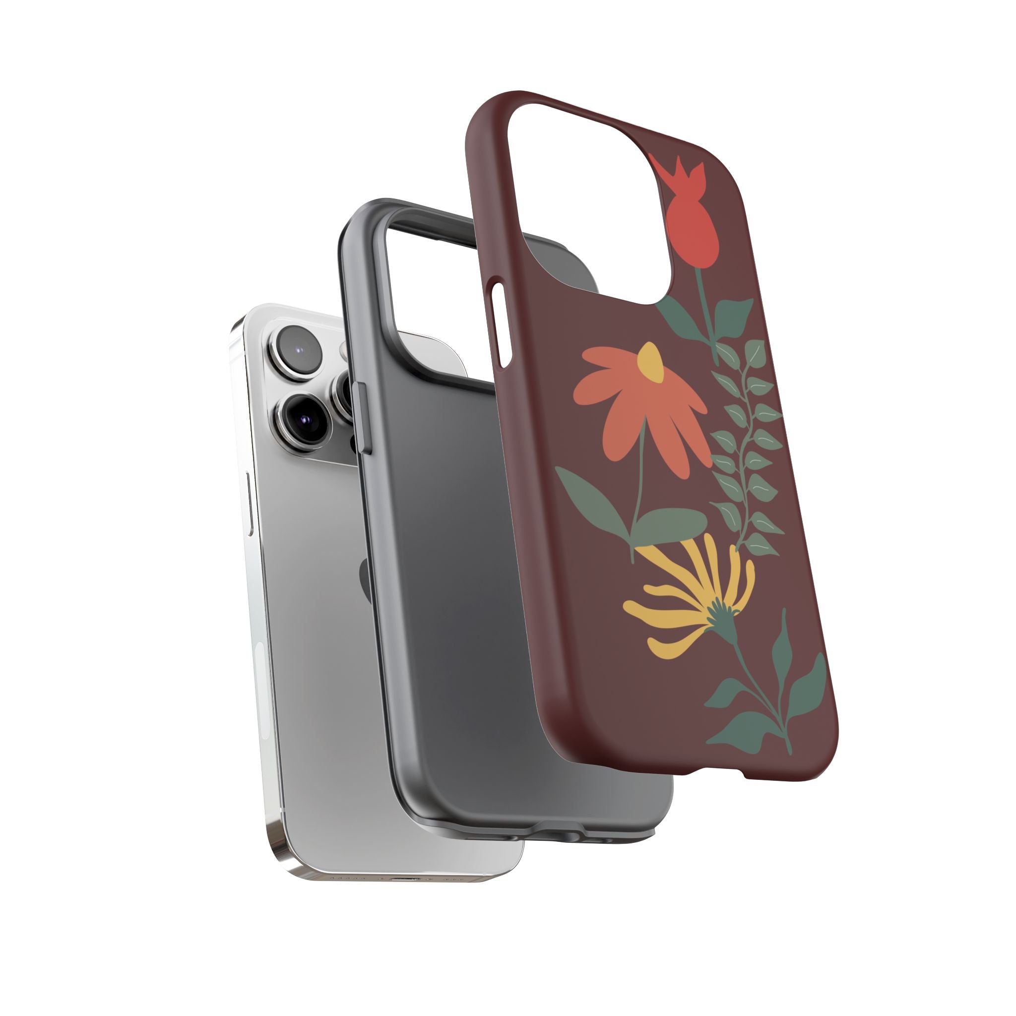 Floral Tough Case — Burgundy Botanical Phone Case