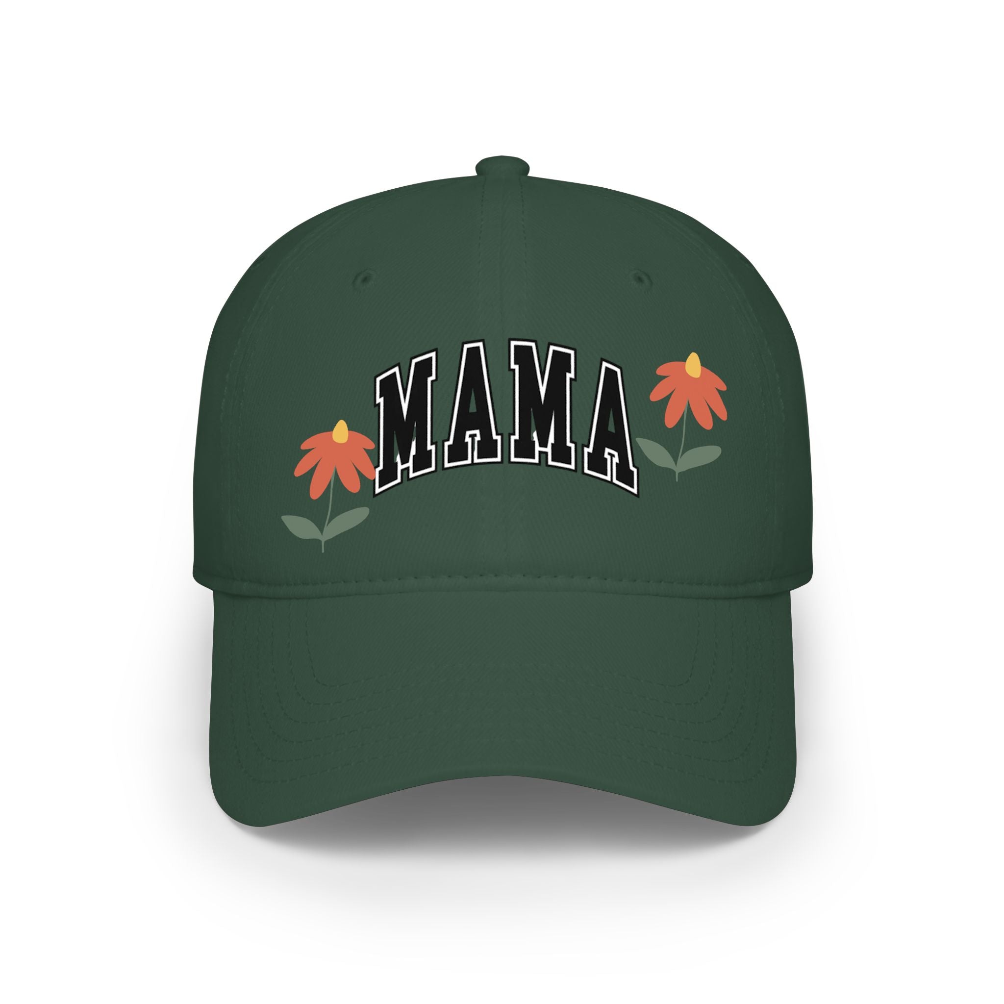 Mama Floral Low Profile Baseball Cap — Embroidered Mother’s Day Hat