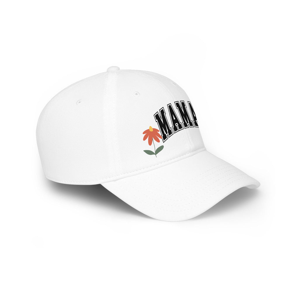 Mama Floral Low Profile Baseball Cap — Embroidered Mother’s Day Hat