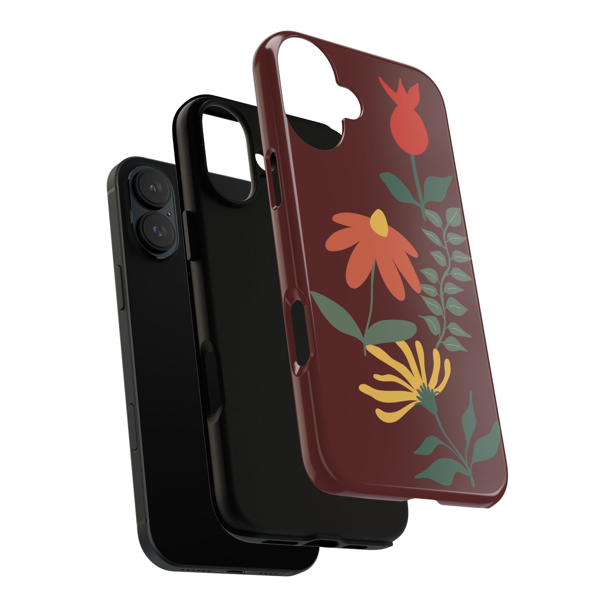 Floral Tough Case — Burgundy Botanical Phone Case