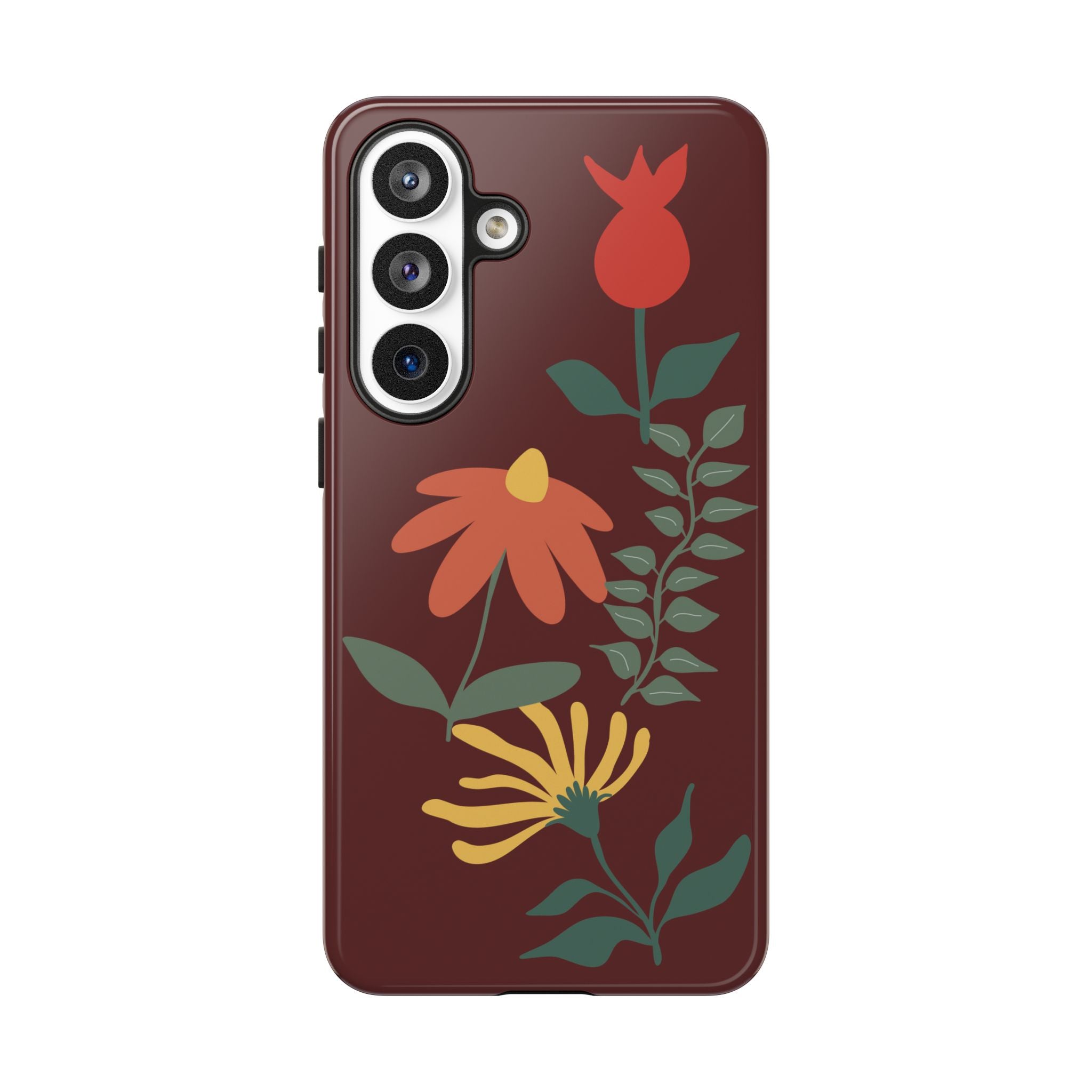 Floral Tough Case — Burgundy Botanical Phone Case
