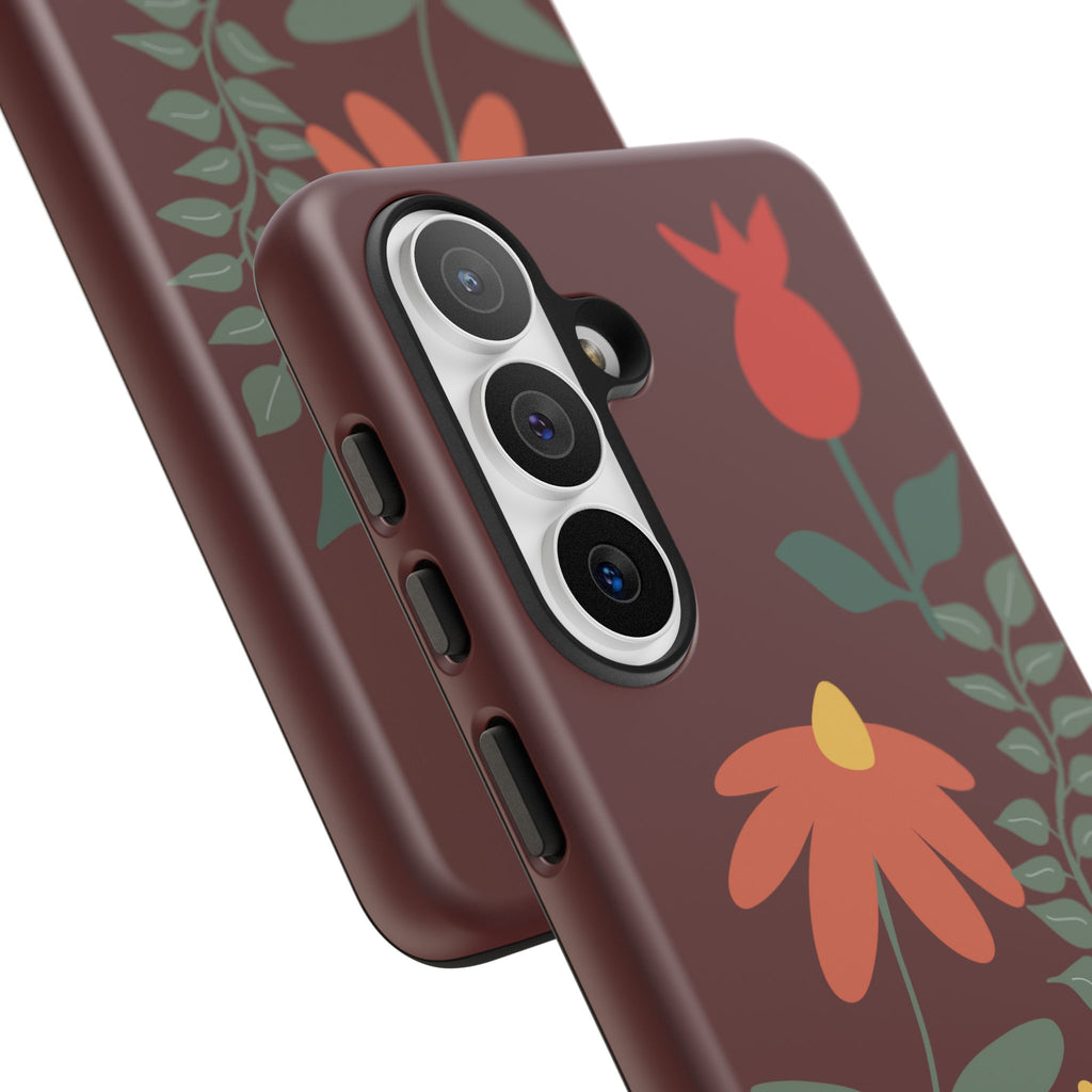 Floral Tough Case — Burgundy Botanical Phone Case