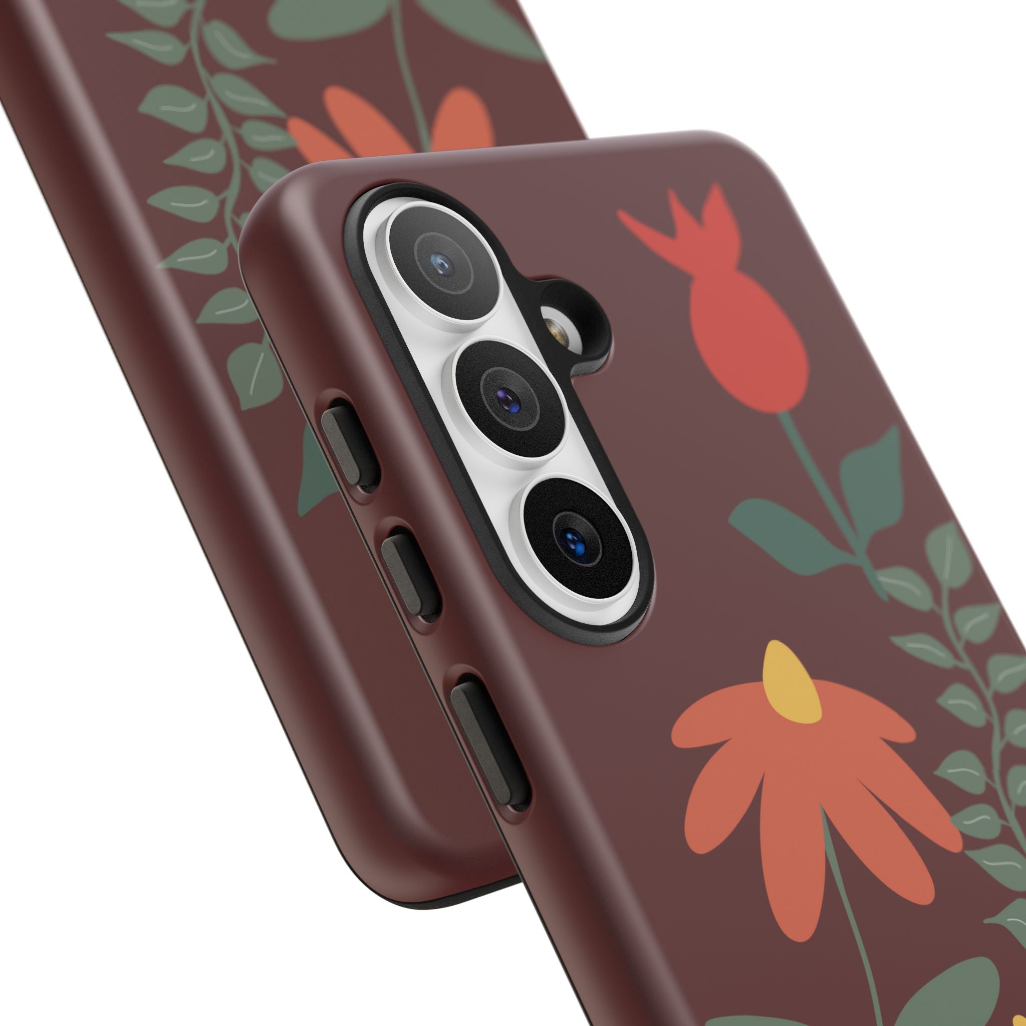 Floral Tough Case — Burgundy Botanical Phone Case
