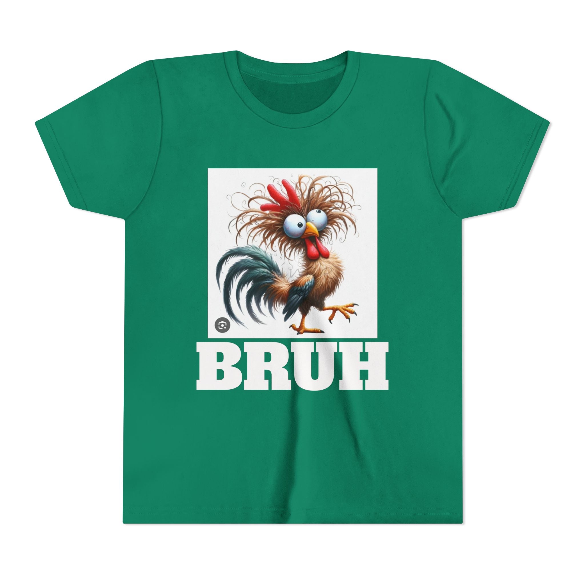 BRUH-Tshirt with Cartoon Chicken