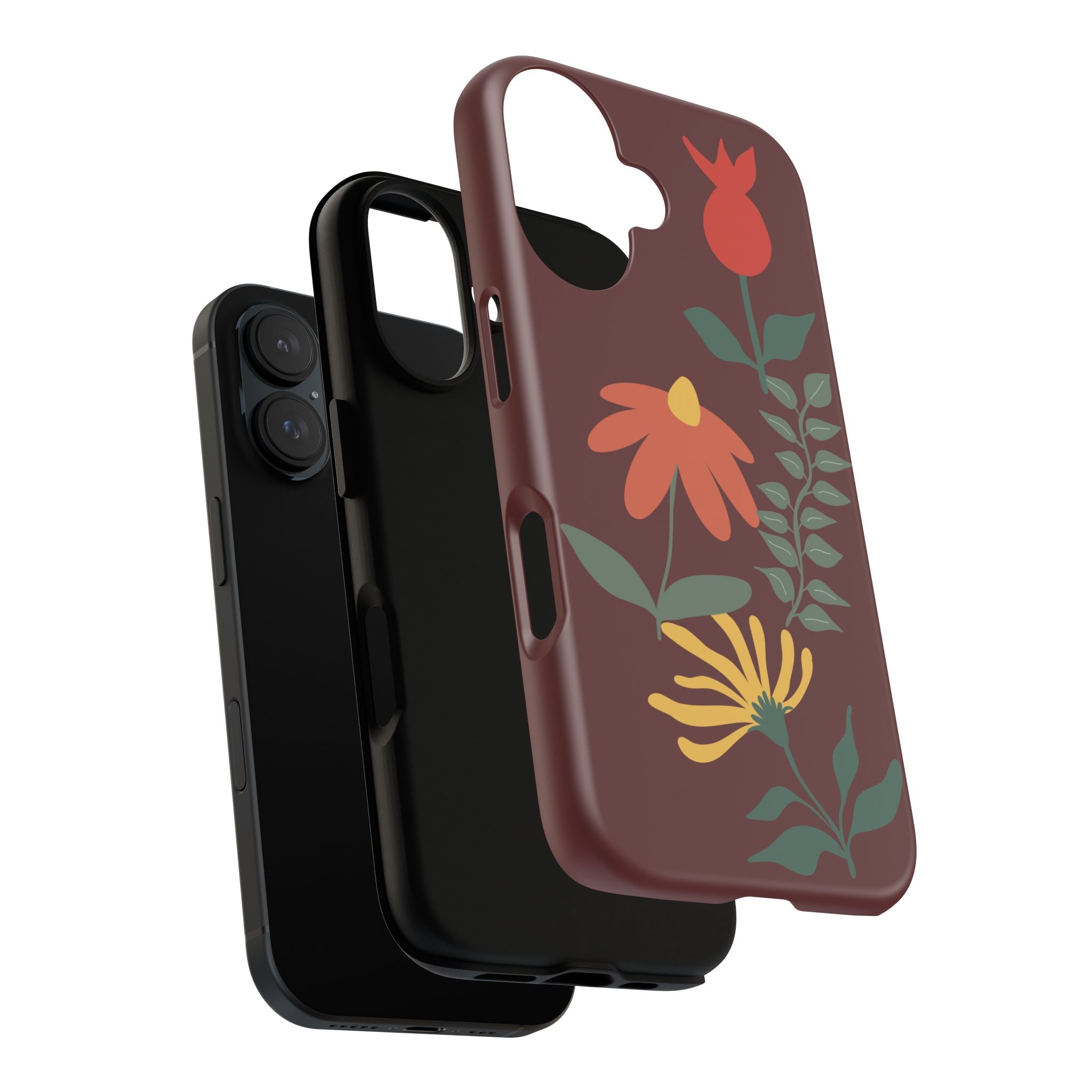 Floral Tough Case — Burgundy Botanical Phone Case