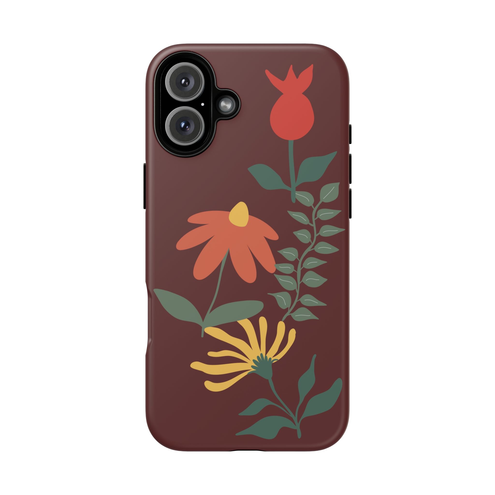 Floral Tough Case — Burgundy Botanical Phone Case