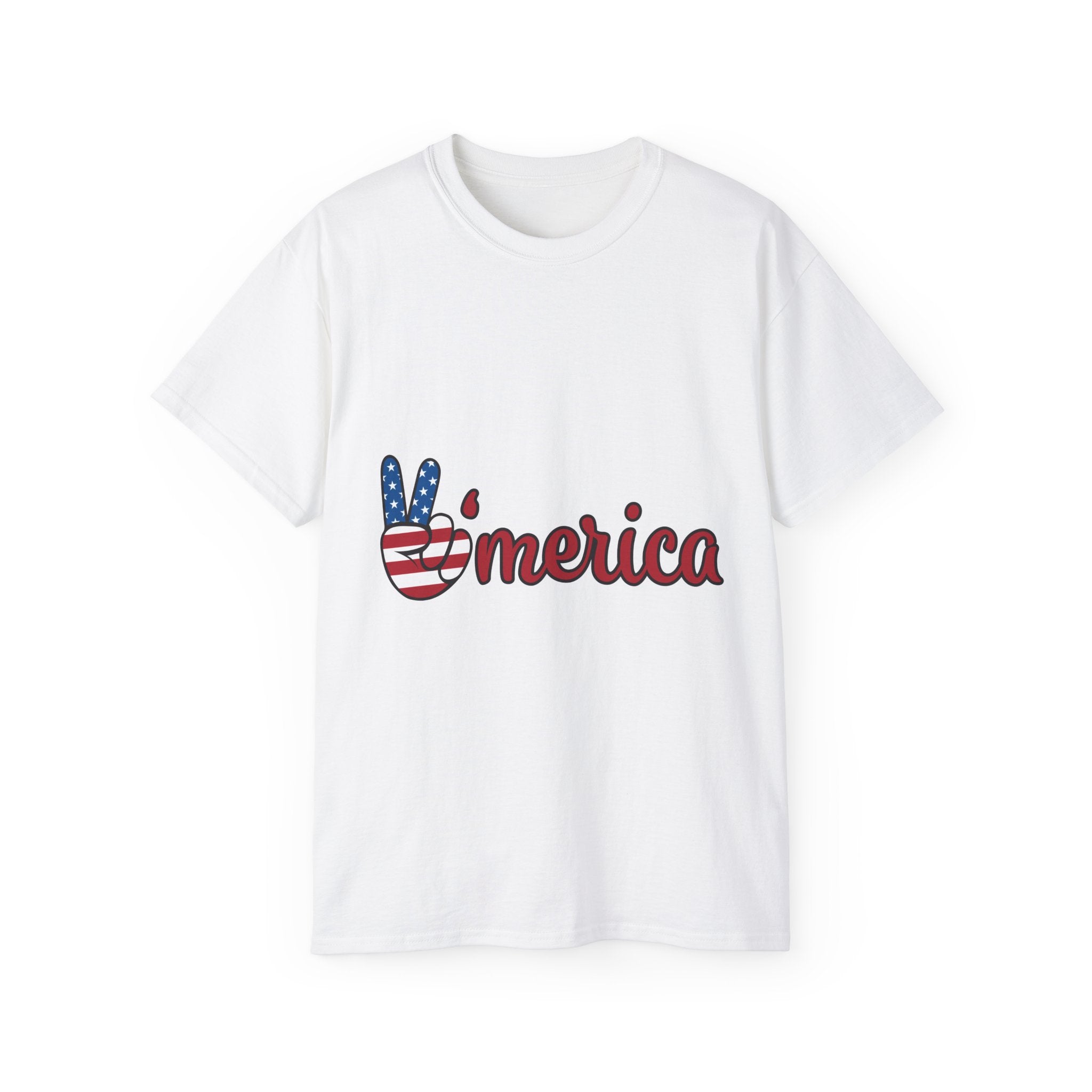 'Merica Peace Sign Tee — American Flag Patriotic T-Shirt