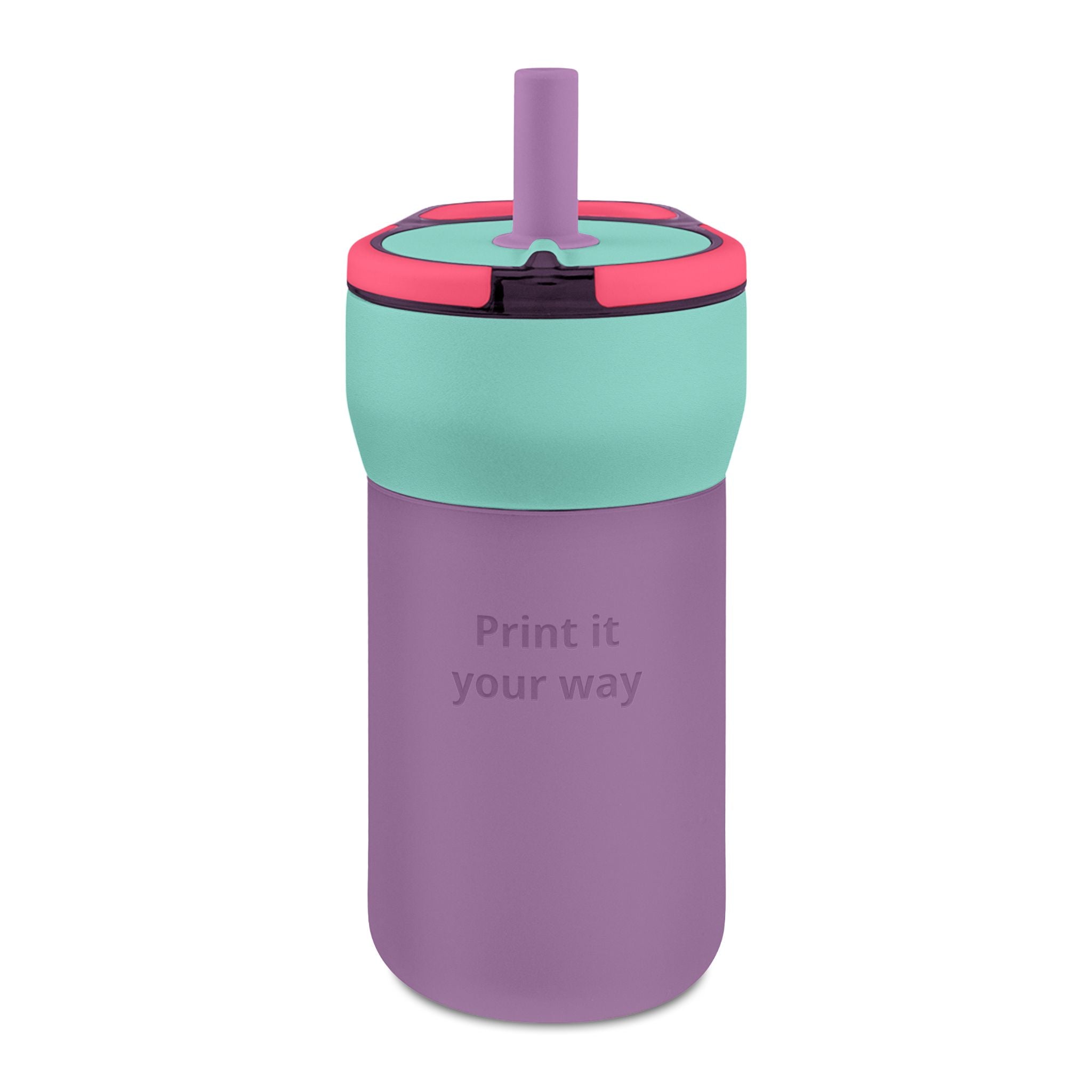 Kids’ 12oz Engraved Leakproof Straw Tumbler – Personalized Insulated Cup for Toddlers