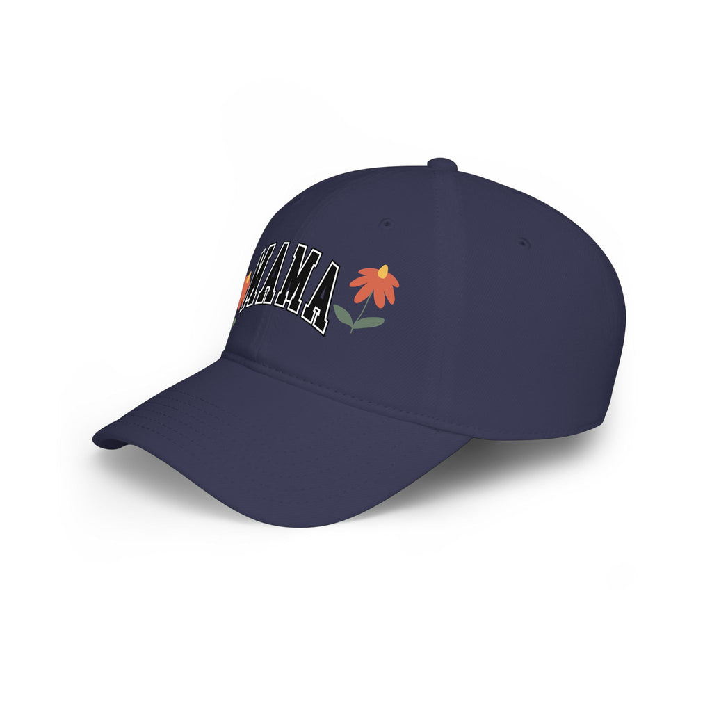 Mama Floral Low Profile Baseball Cap — Embroidered Mother’s Day Hat