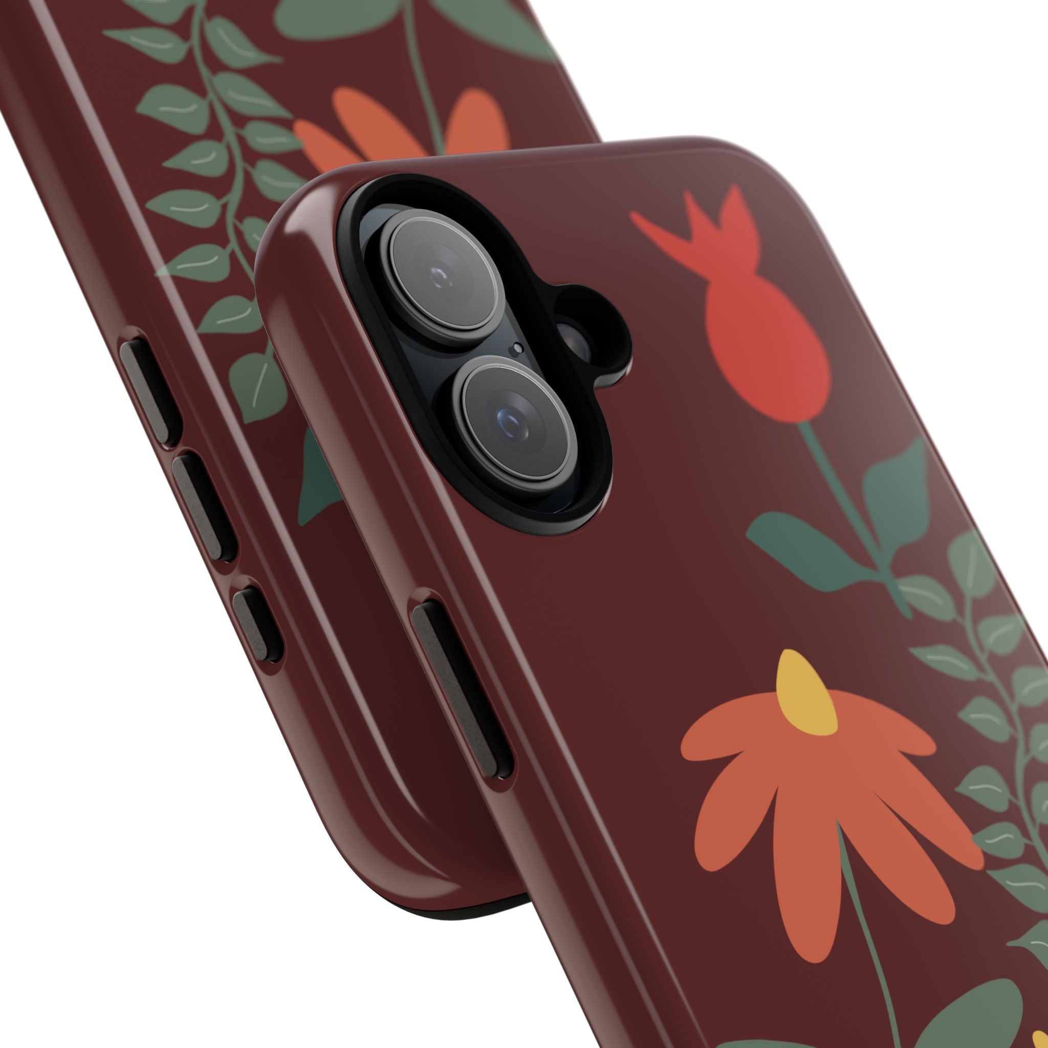 Floral Tough Case — Burgundy Botanical Phone Case