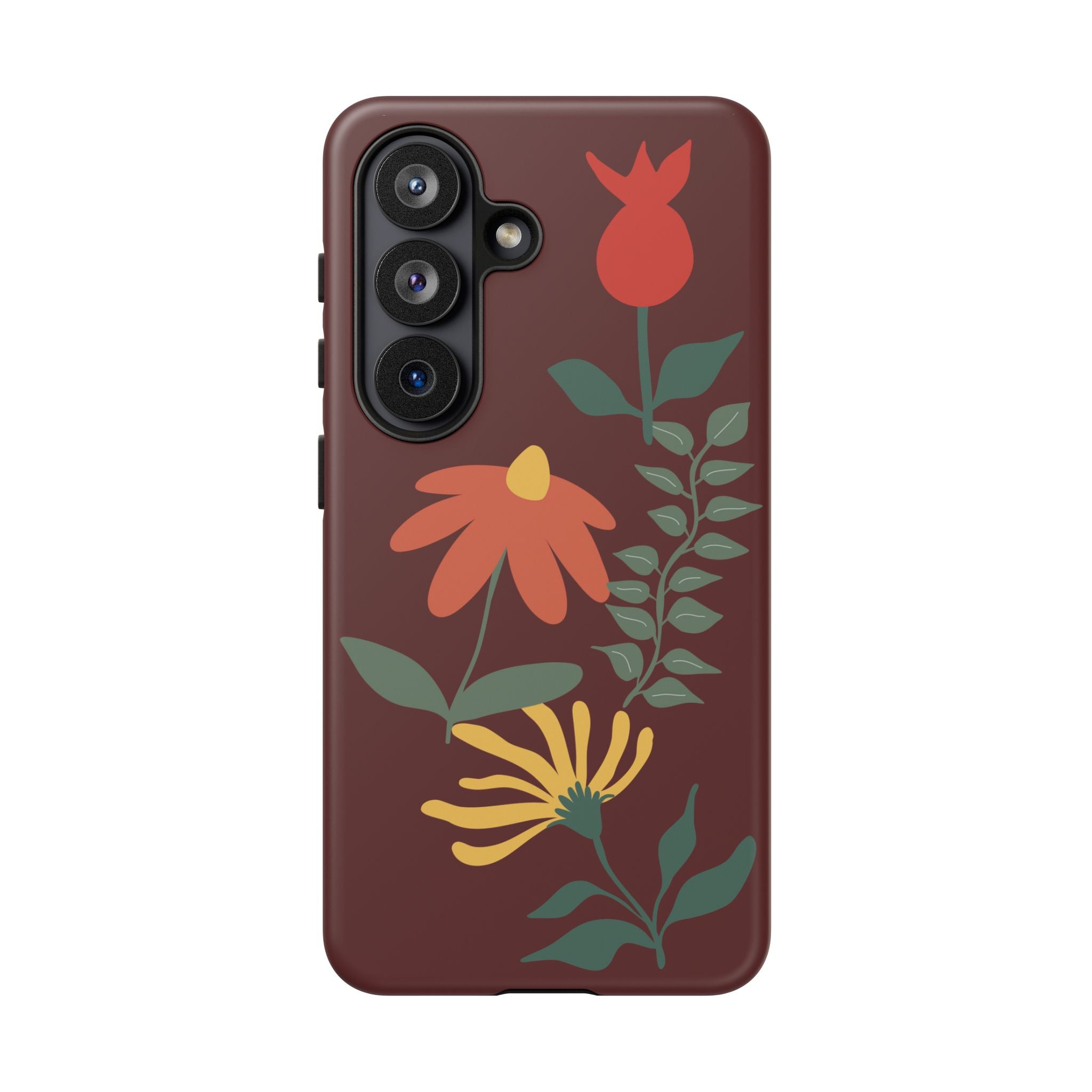 Floral Tough Case — Burgundy Botanical Phone Case