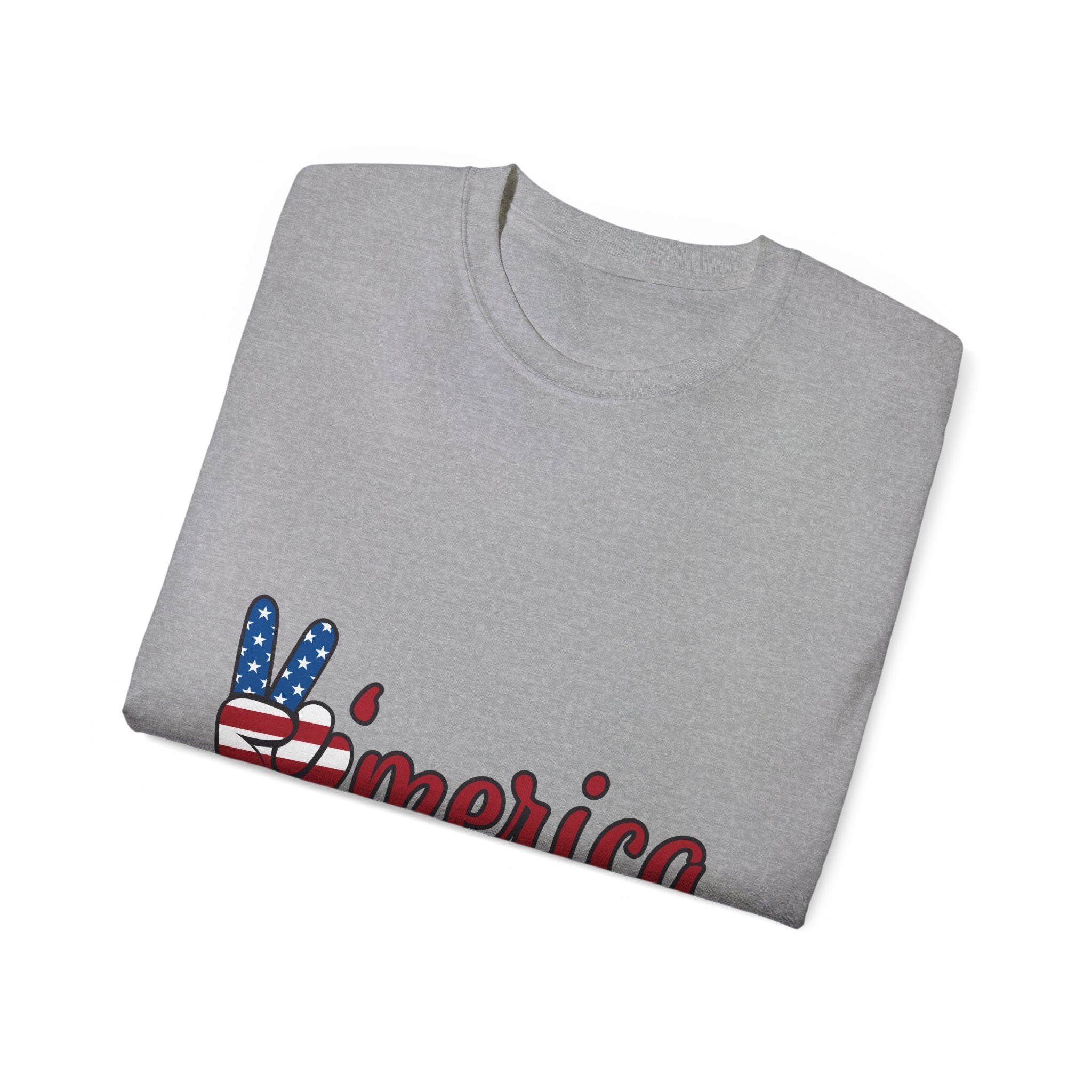 'Merica Peace Sign Tee — American Flag Patriotic T-Shirt