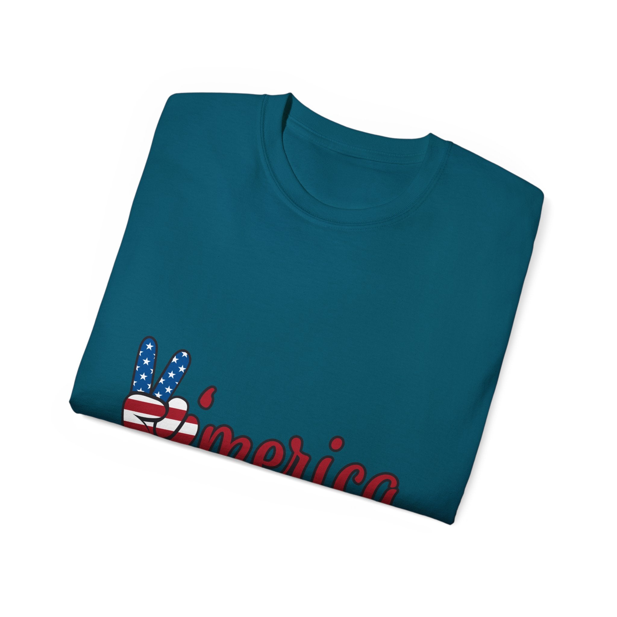 'Merica Peace Sign Tee — American Flag Patriotic T-Shirt