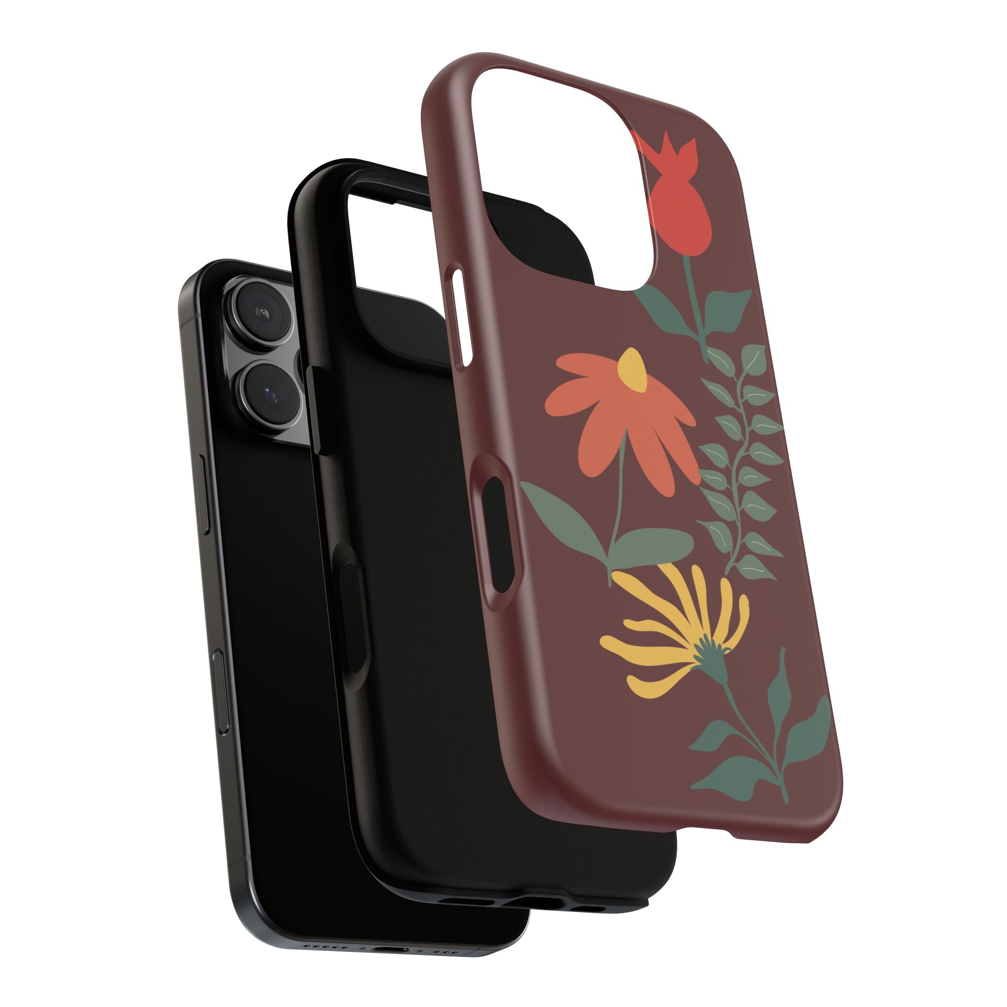 Floral Tough Case — Burgundy Botanical Phone Case