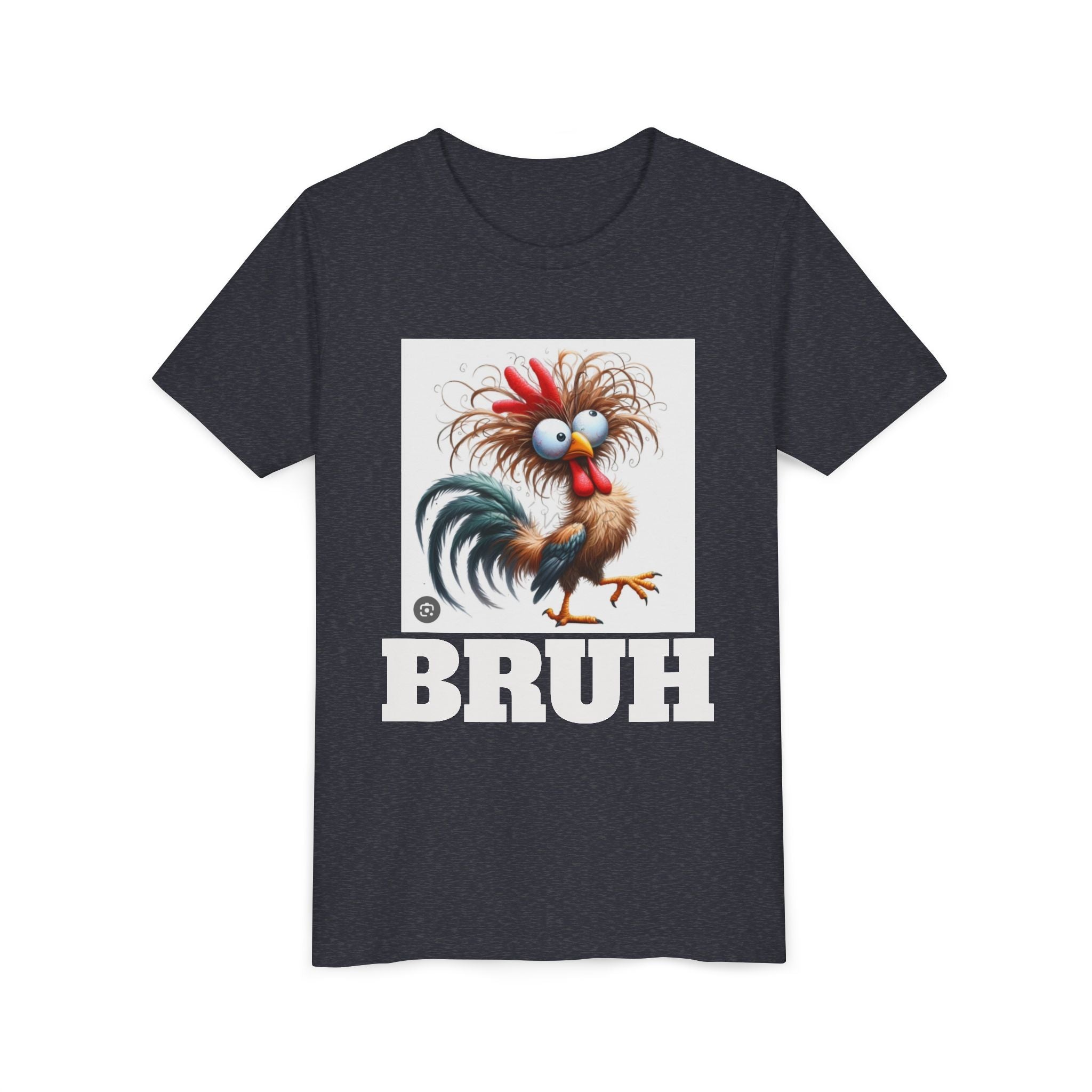 BRUH-Tshirt with Cartoon Chicken
