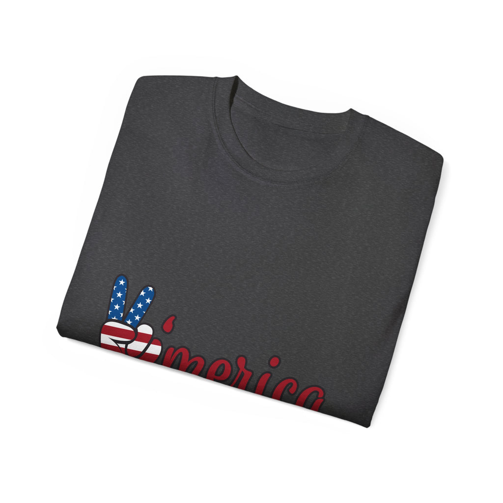 'Merica Peace Sign Tee — American Flag Patriotic T-Shirt