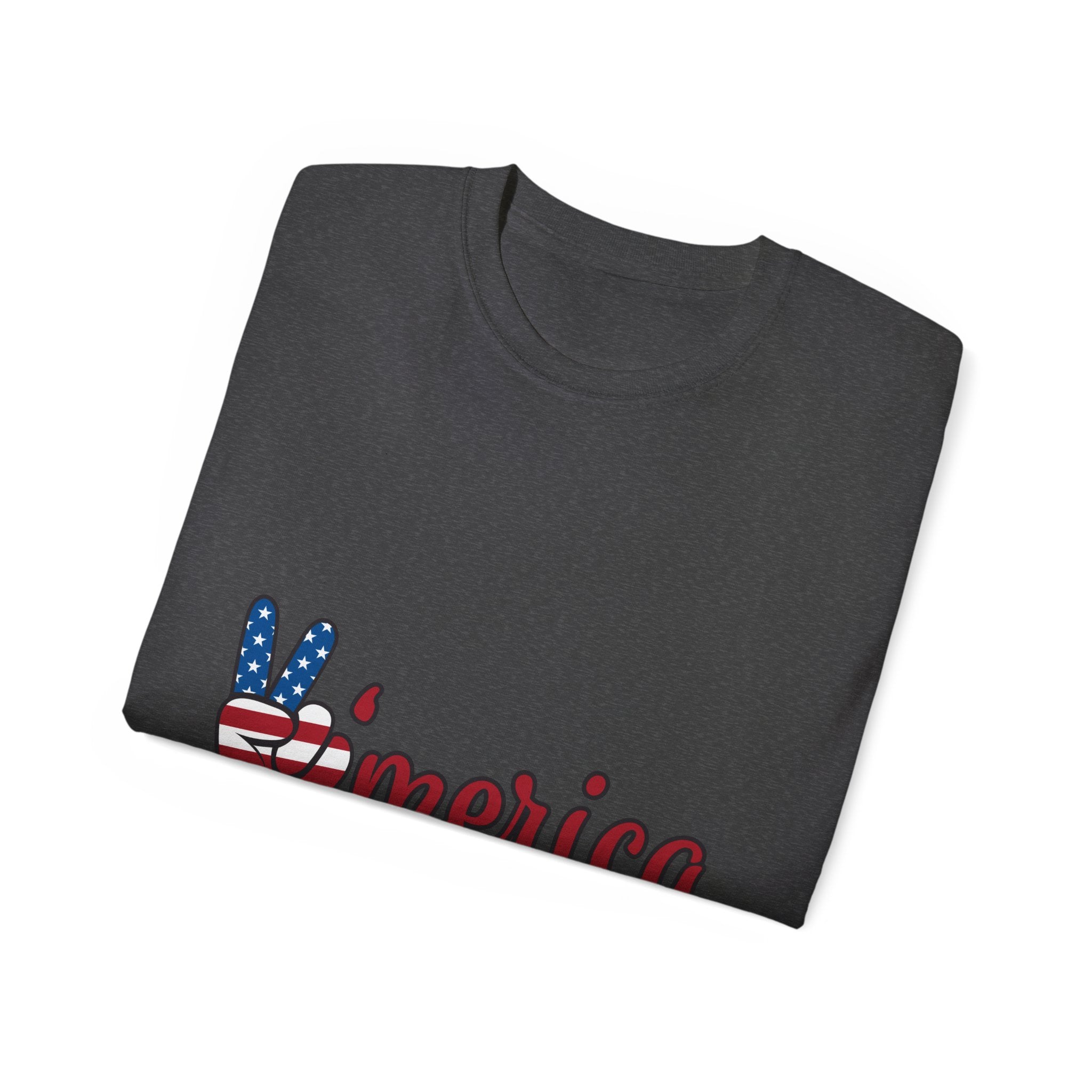 'Merica Peace Sign Tee — American Flag Patriotic T-Shirt