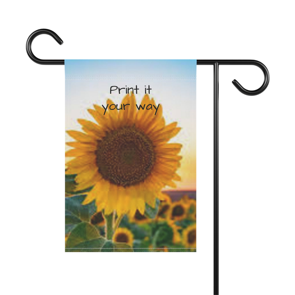 Sunflower Garden Flag - 'Print It Your Way' Decorative House Banner for Yard & Porch