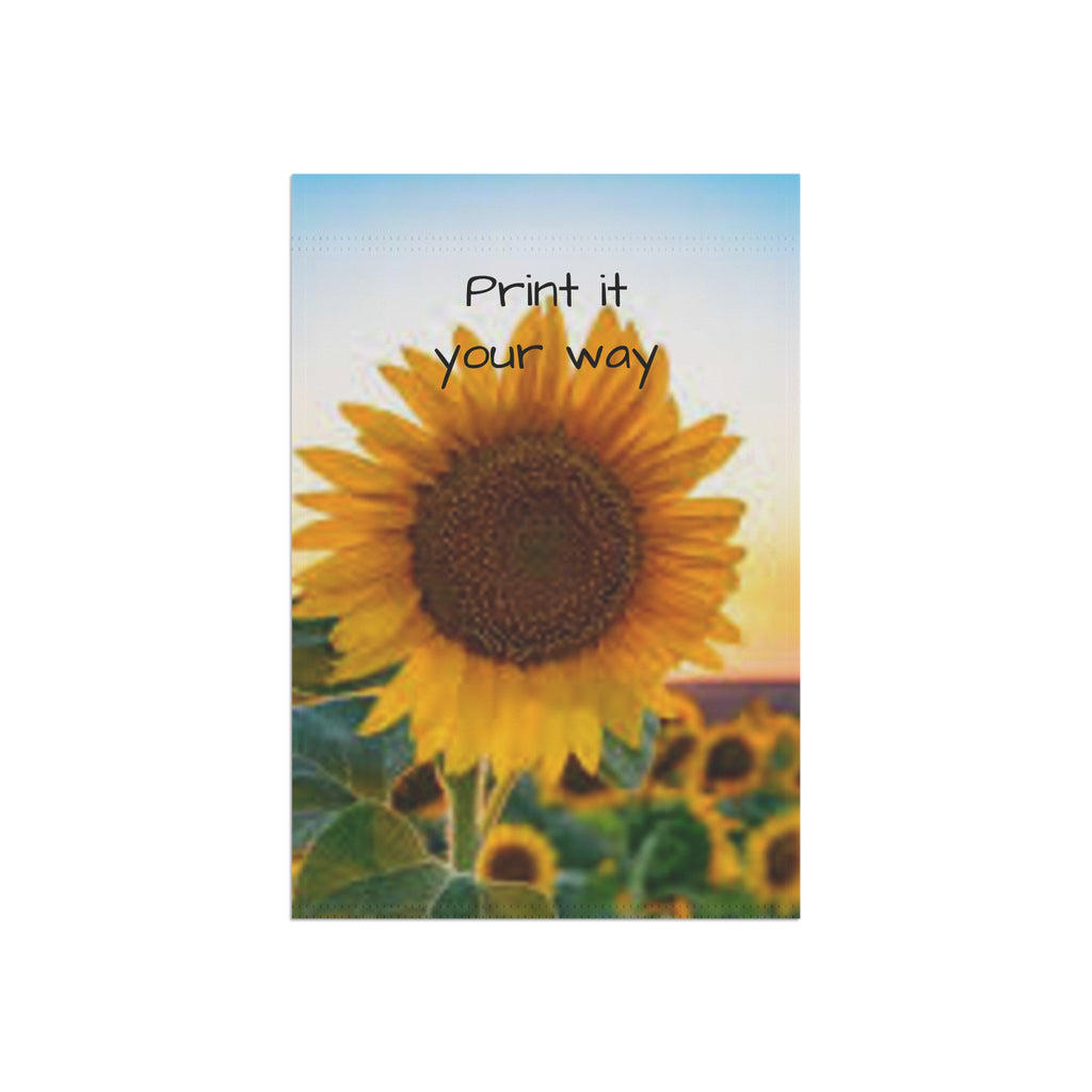 Sunflower Garden Flag - 'Print It Your Way' Decorative House Banner for Yard & Porch