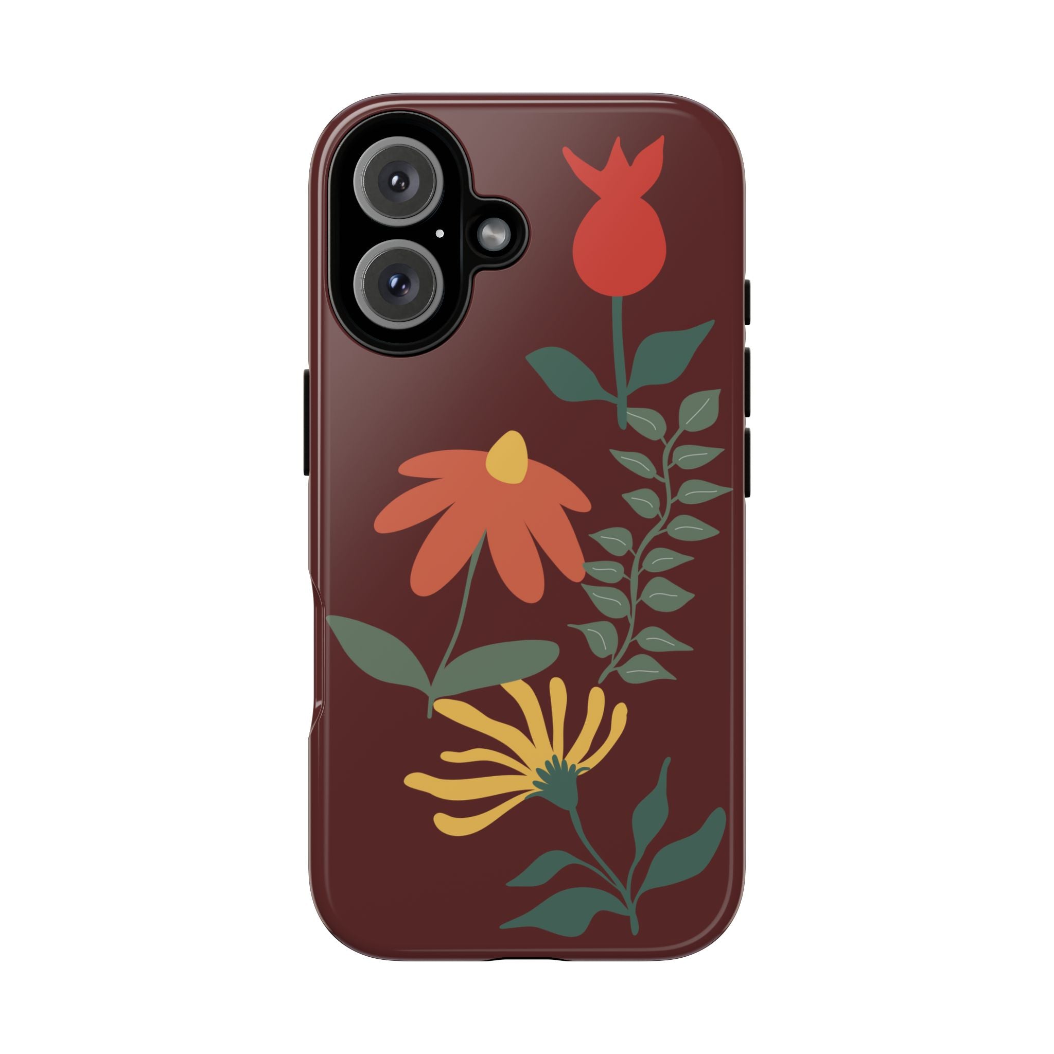 Floral Tough Case — Burgundy Botanical Phone Case