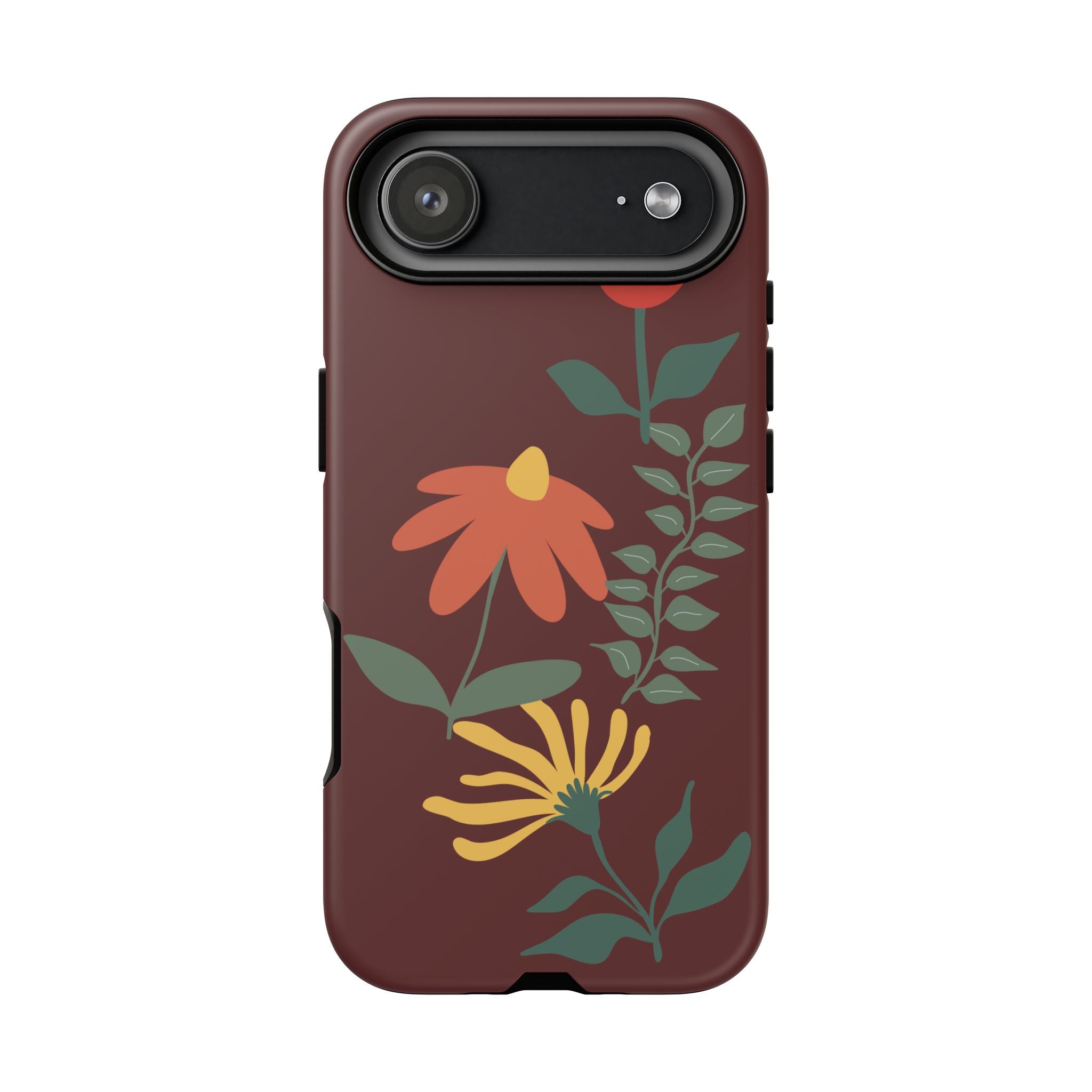 Floral Tough Case — Burgundy Botanical Phone Case
