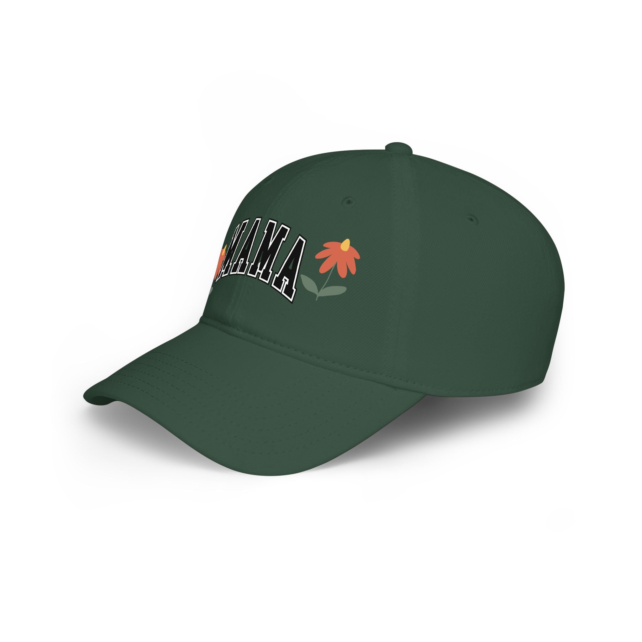 Mama Floral Low Profile Baseball Cap — Embroidered Mother’s Day Hat