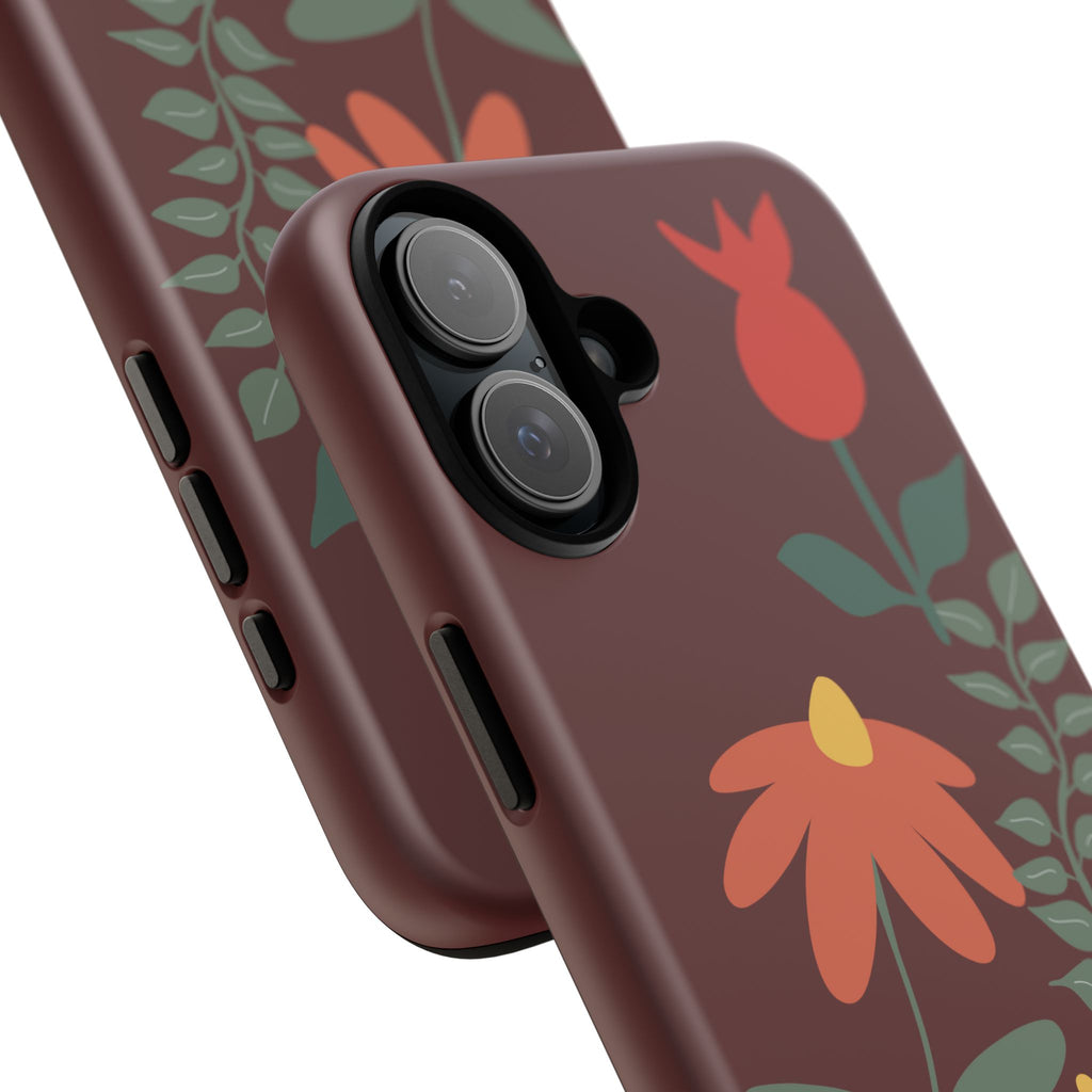 Floral Tough Case — Burgundy Botanical Phone Case