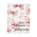 Toddler Blanket - Pink Bow Floral Baby Throw for Girls, Soft Nursery Lovey
