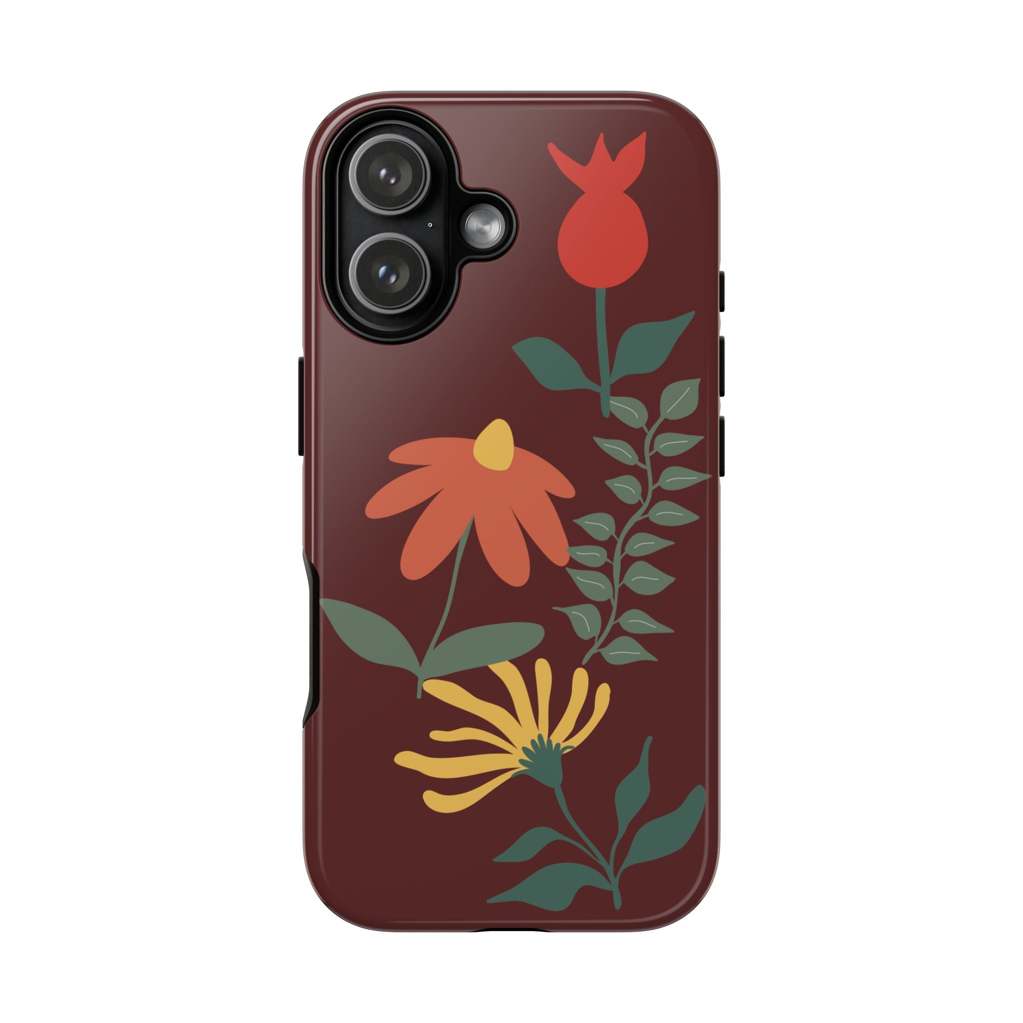 Floral Tough Case — Burgundy Botanical Phone Case