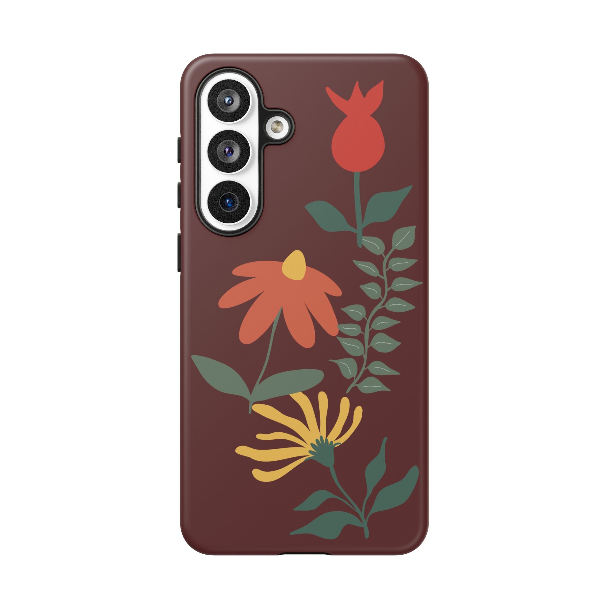 Floral Tough Case — Burgundy Botanical Phone Case