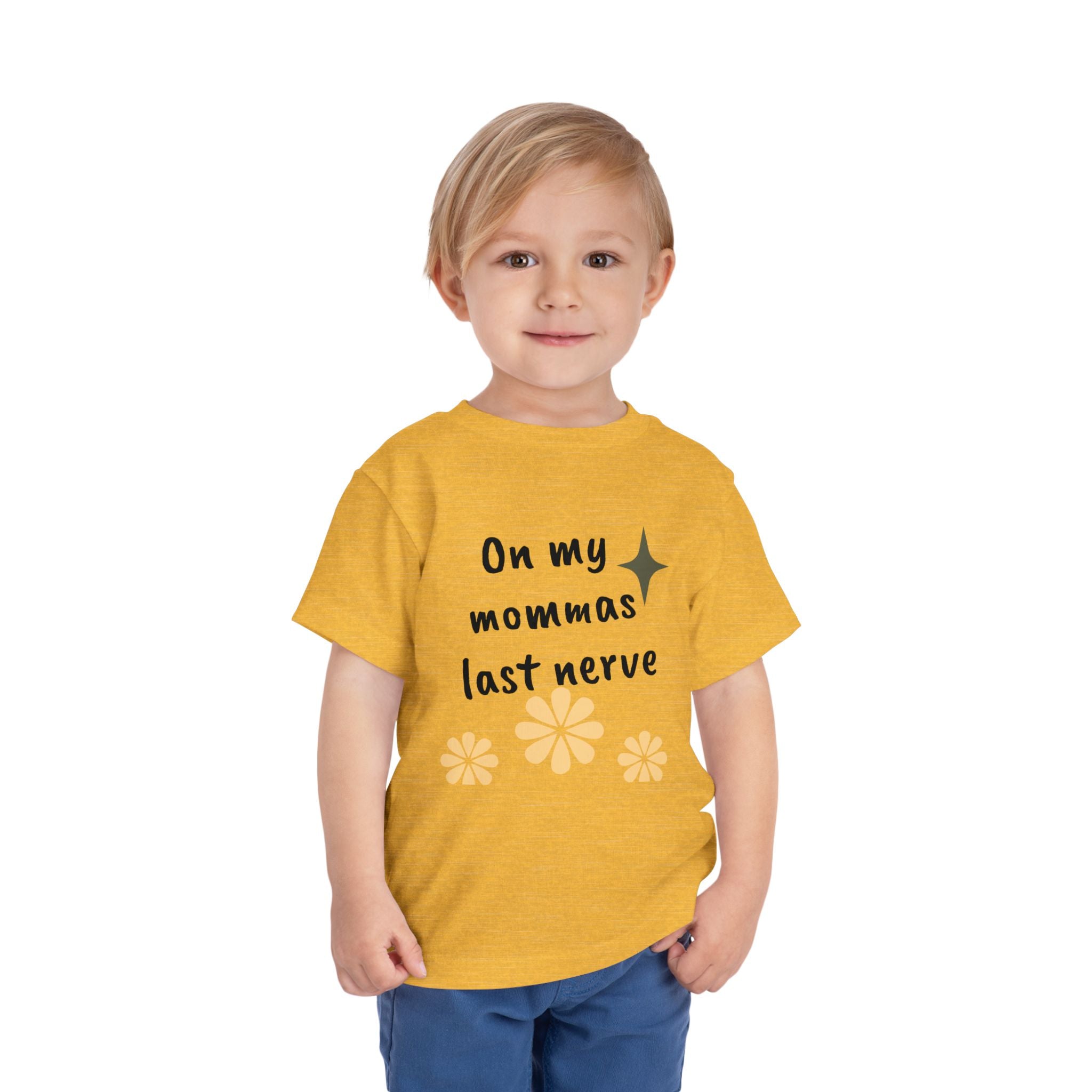 Toddler Tee — "On My Momma's Last Nerve" Floral Graphic
