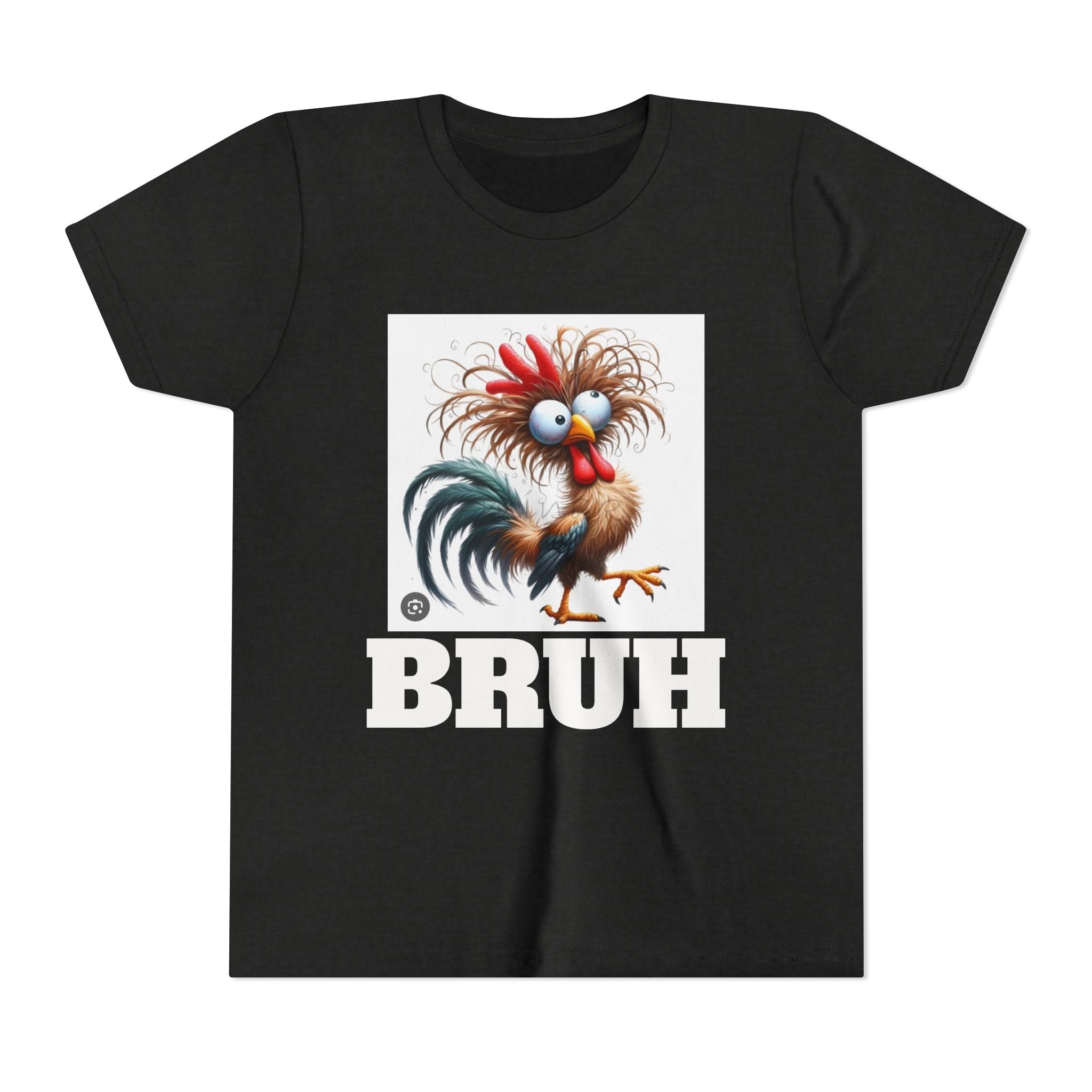 BRUH-Tshirt with Cartoon Chicken