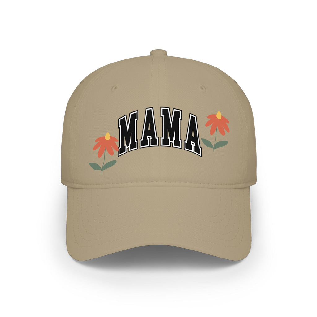Mama Floral Low Profile Baseball Cap — Embroidered Mother’s Day Hat
