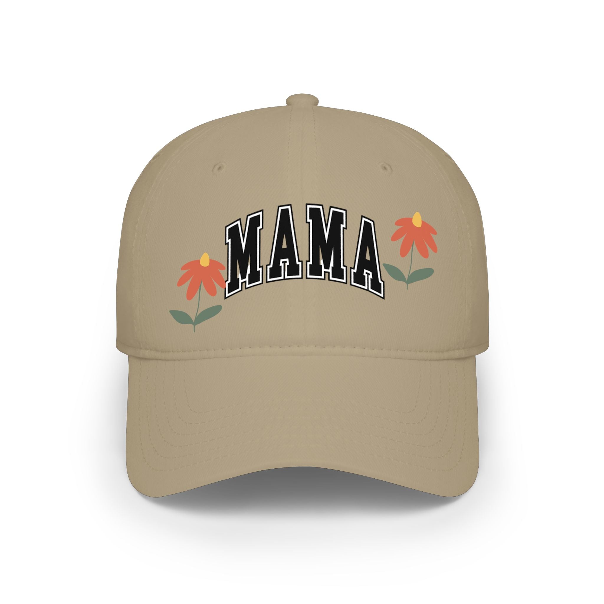 Mama Floral Low Profile Baseball Cap — Embroidered Mother’s Day Hat