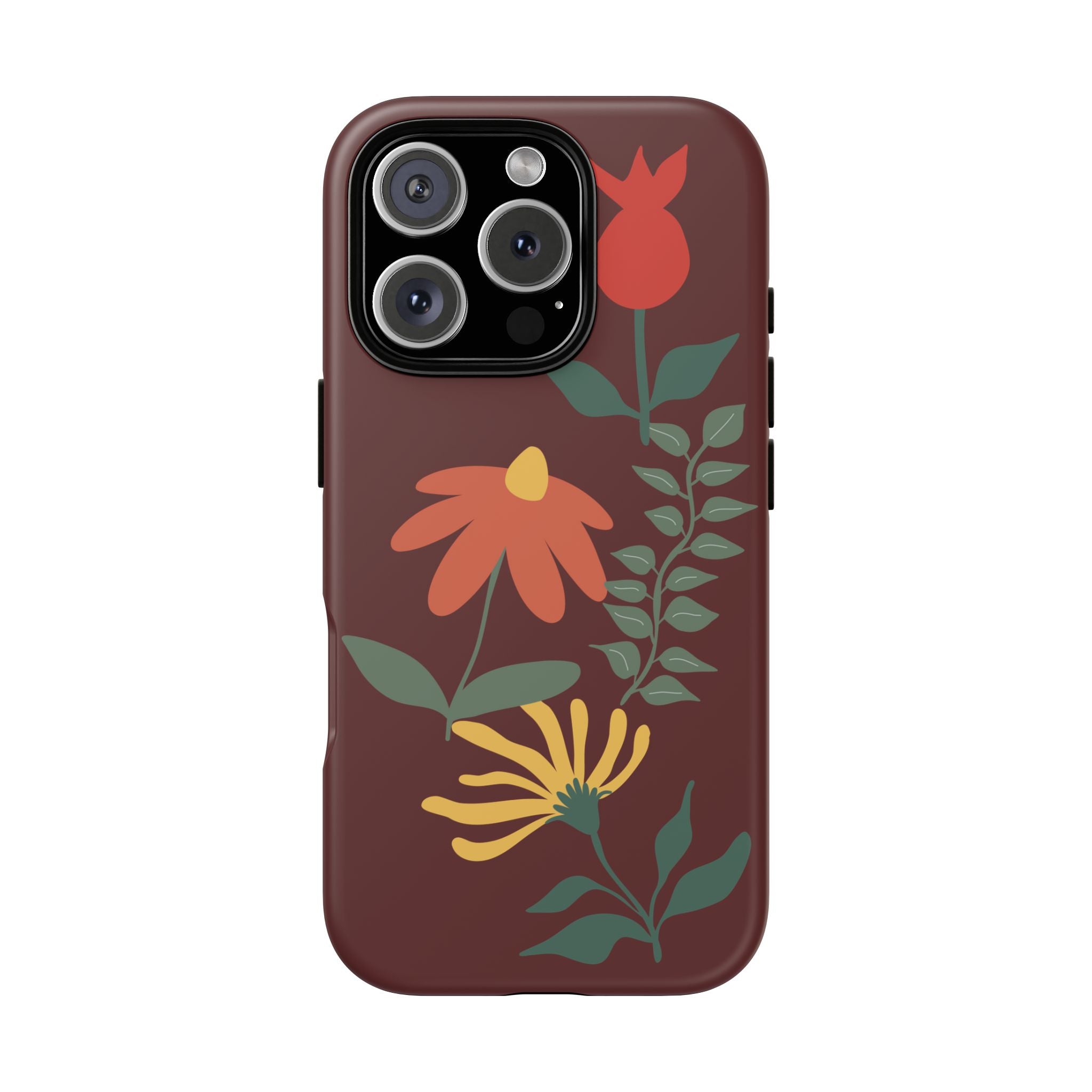 Floral Tough Case — Burgundy Botanical Phone Case