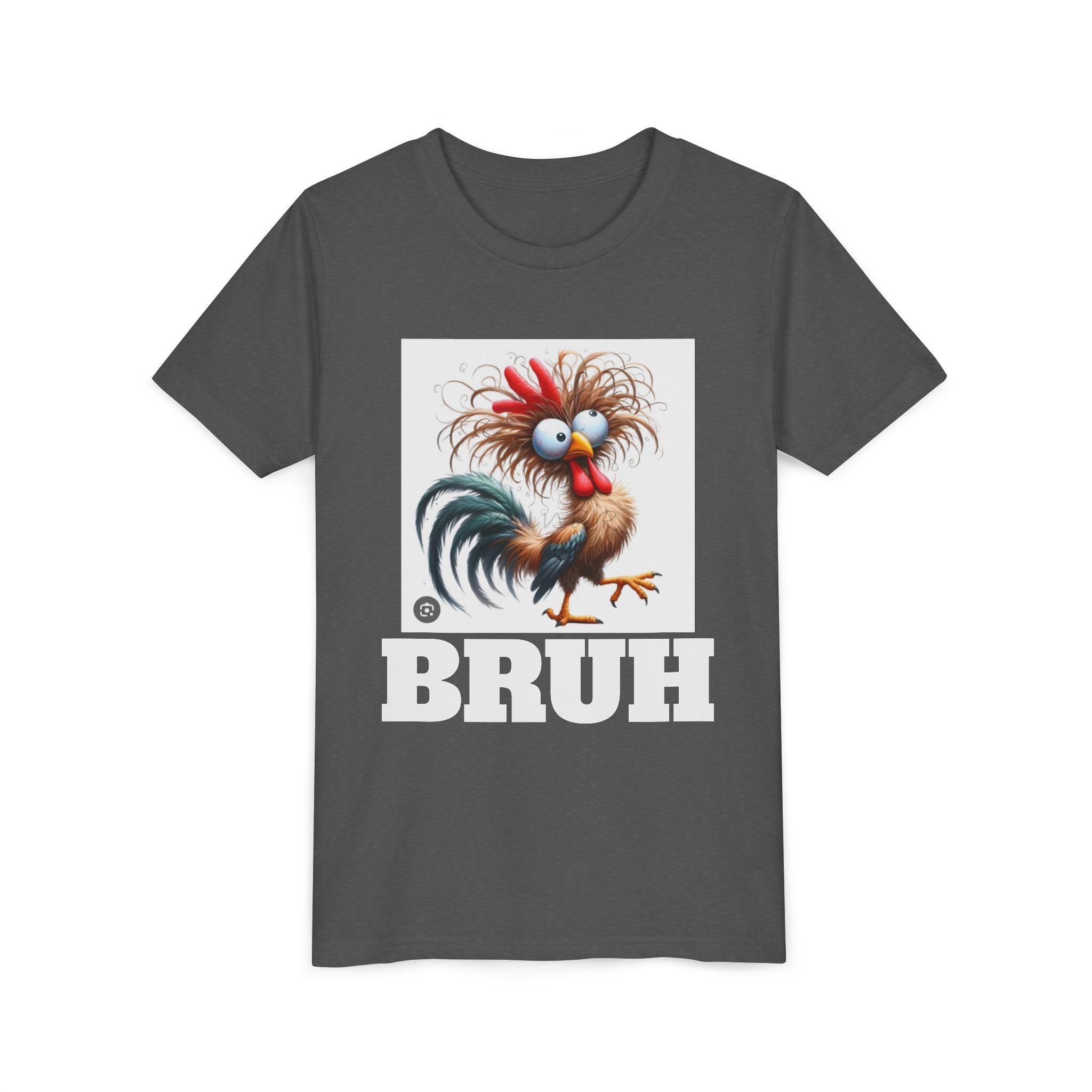 BRUH-Tshirt with Cartoon Chicken