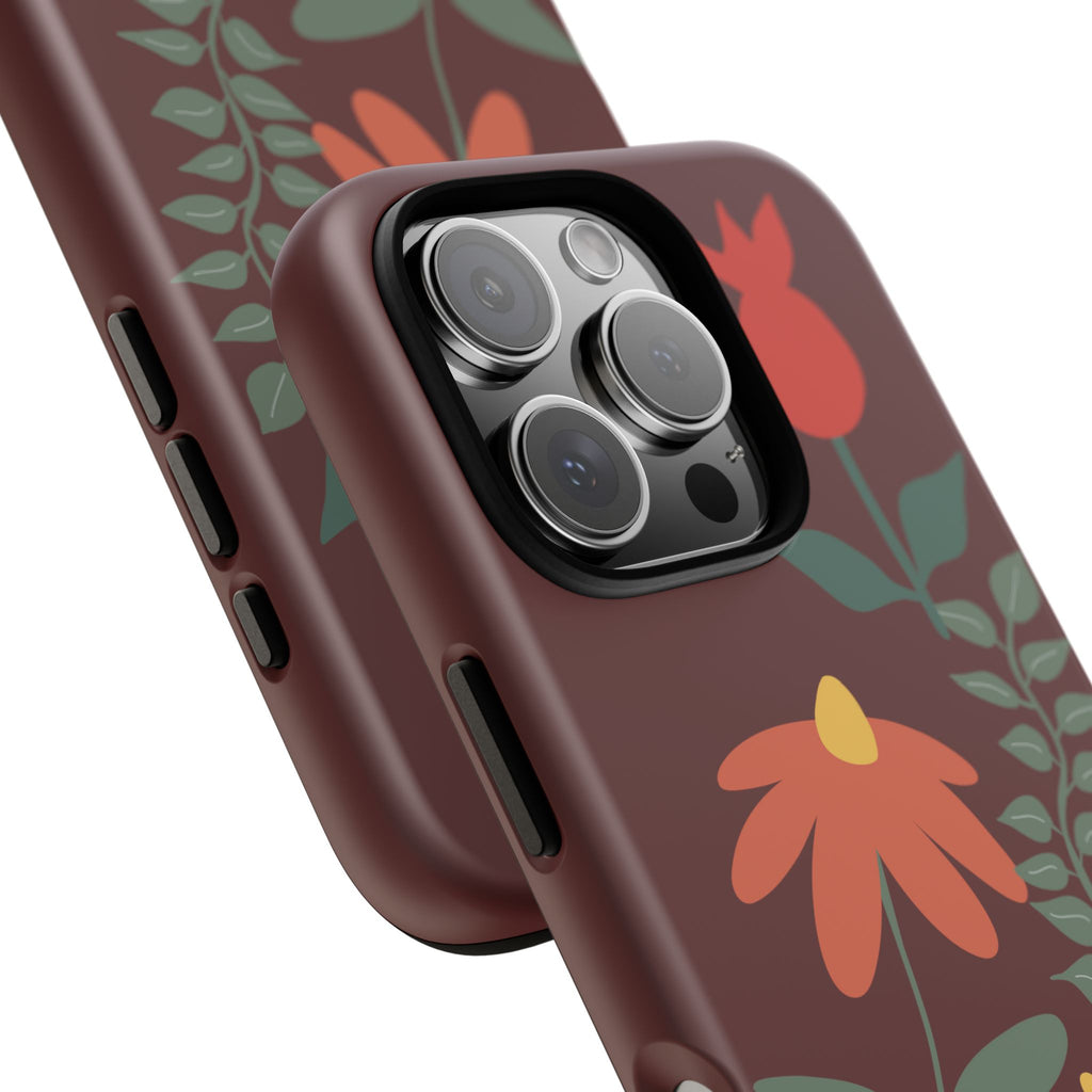 Floral Tough Case — Burgundy Botanical Phone Case
