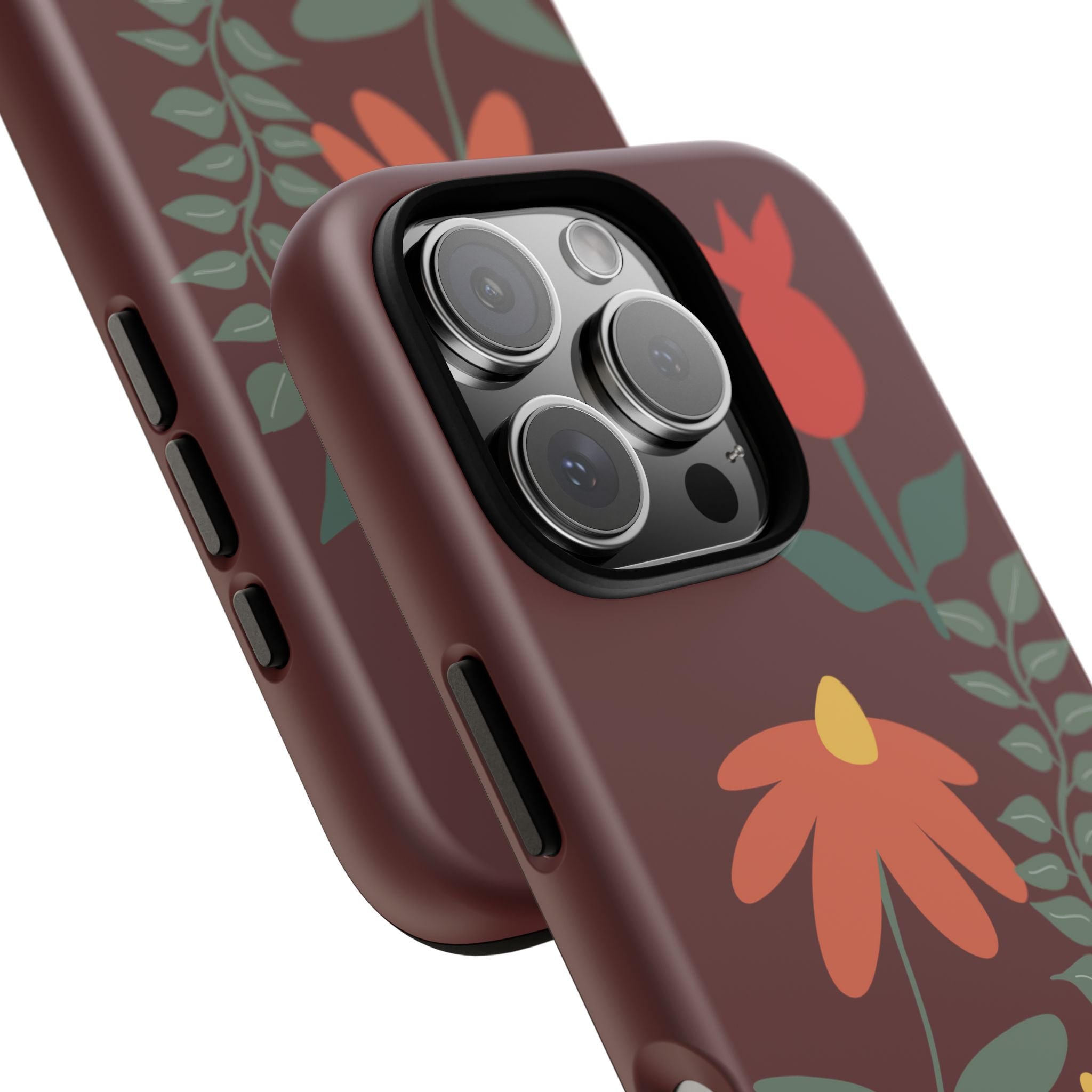 Floral Tough Case — Burgundy Botanical Phone Case