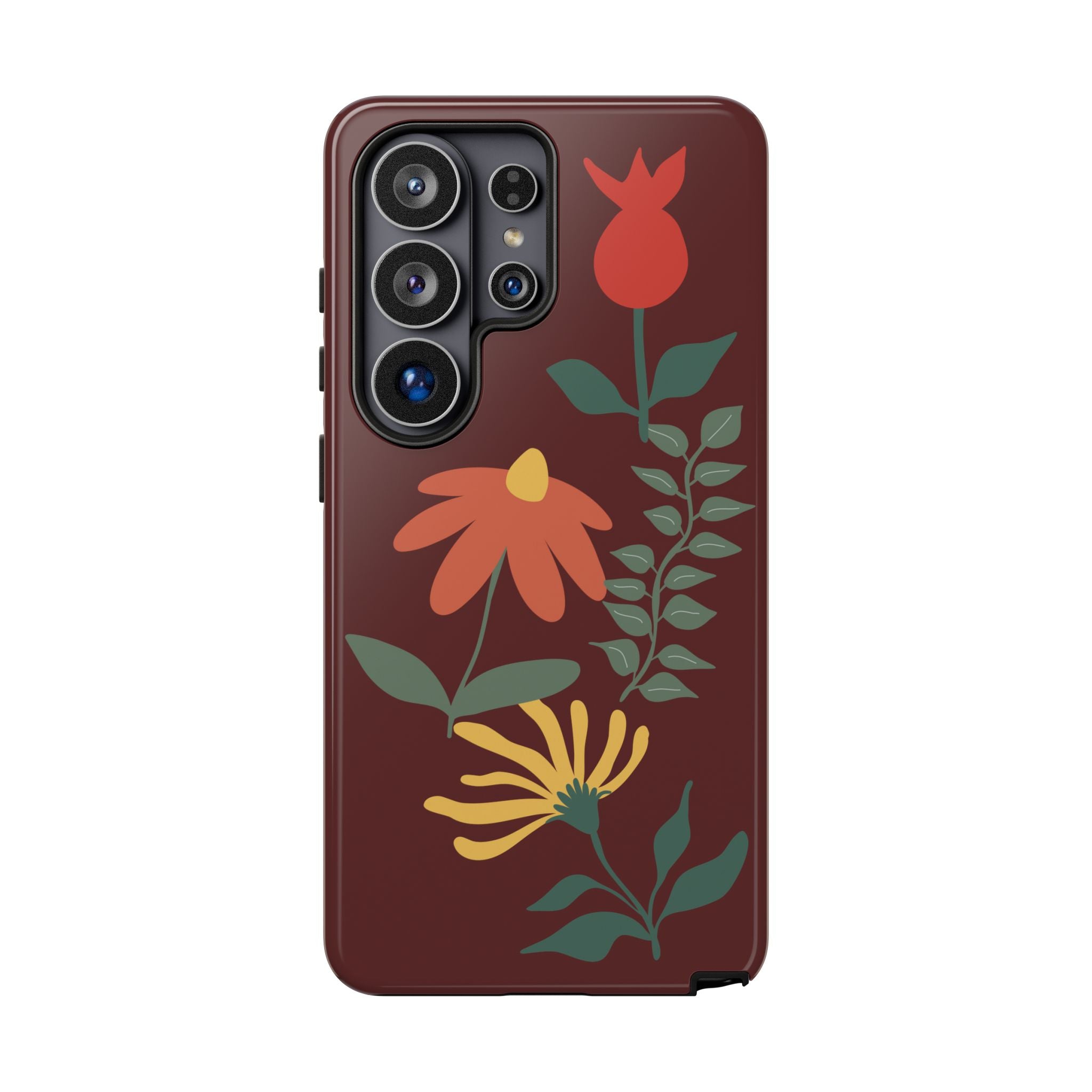 Floral Tough Case — Burgundy Botanical Phone Case