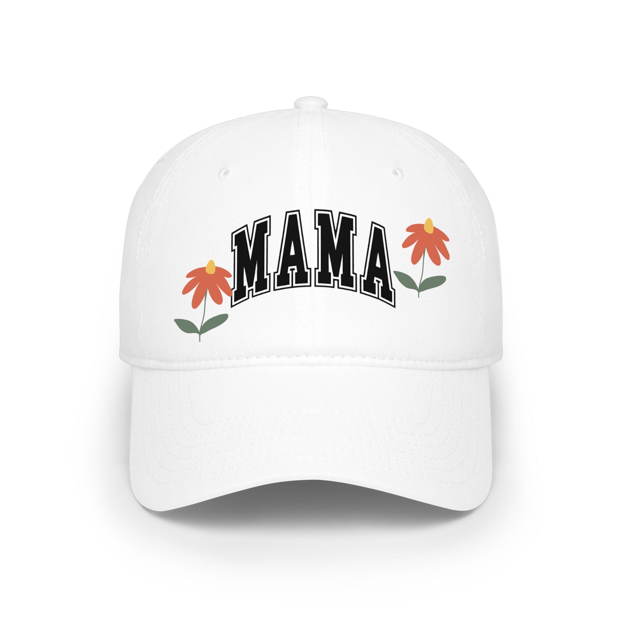 Mama Floral Low Profile Baseball Cap — Embroidered Mother’s Day Hat