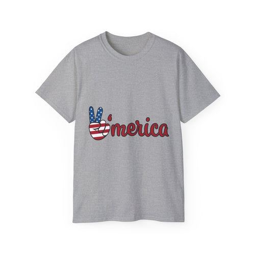 'Merica Peace Sign Tee — American Flag Patriotic T-Shirt