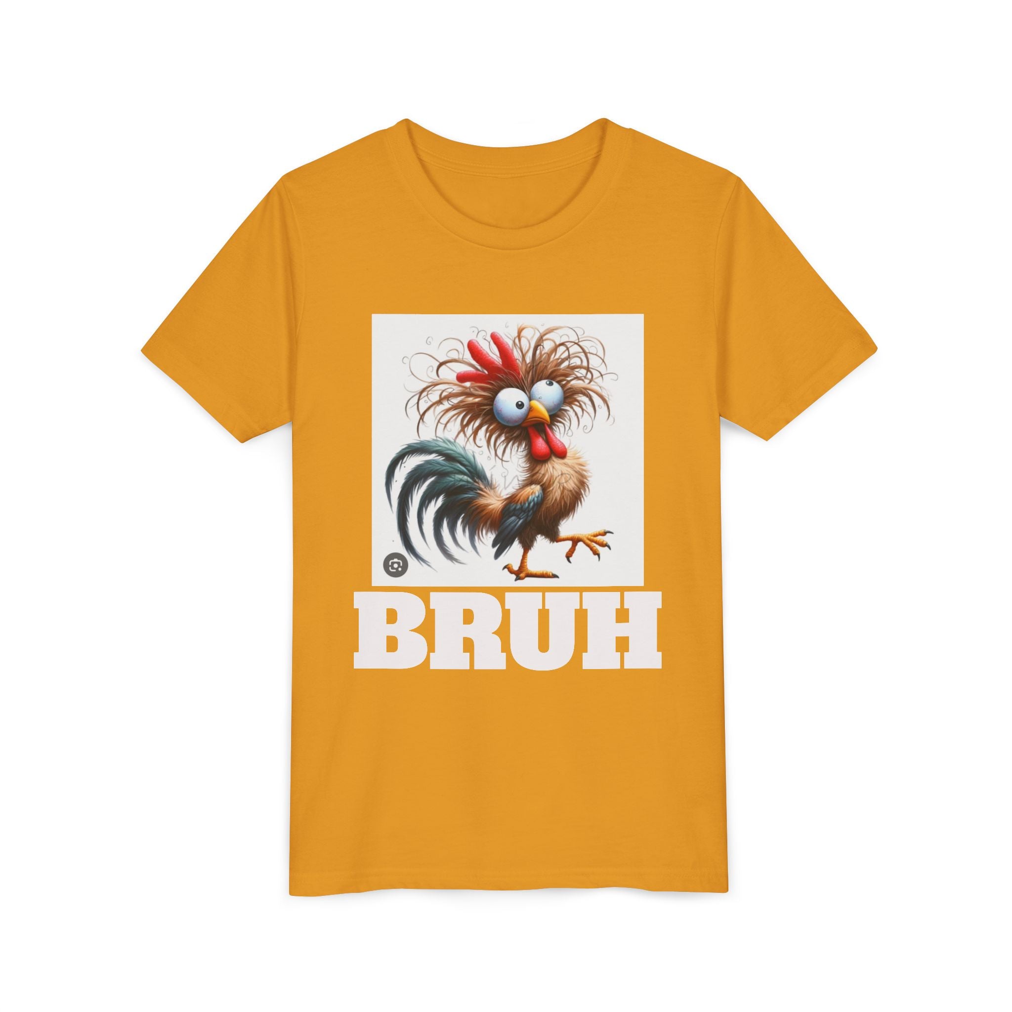 BRUH-Tshirt with Cartoon Chicken