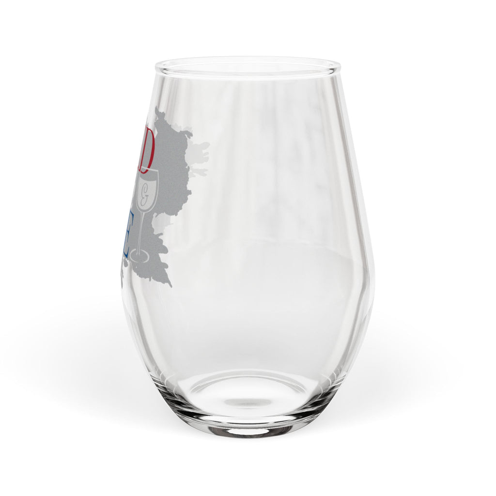 Kentucky Red White & Blue Stemless Wine Glass — 'Red Wine & Blue' Patriotic Drinkware