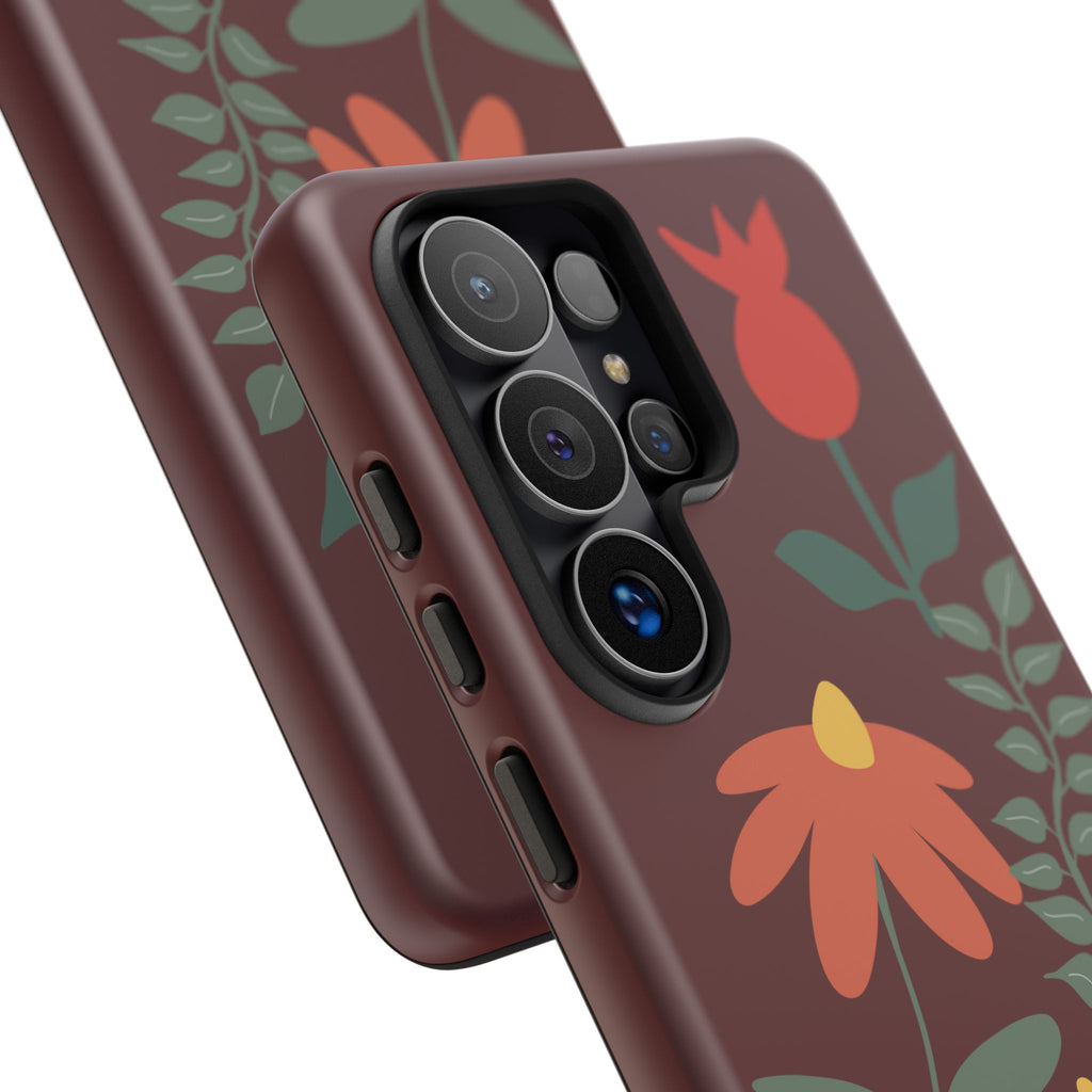 Floral Tough Case — Burgundy Botanical Phone Case