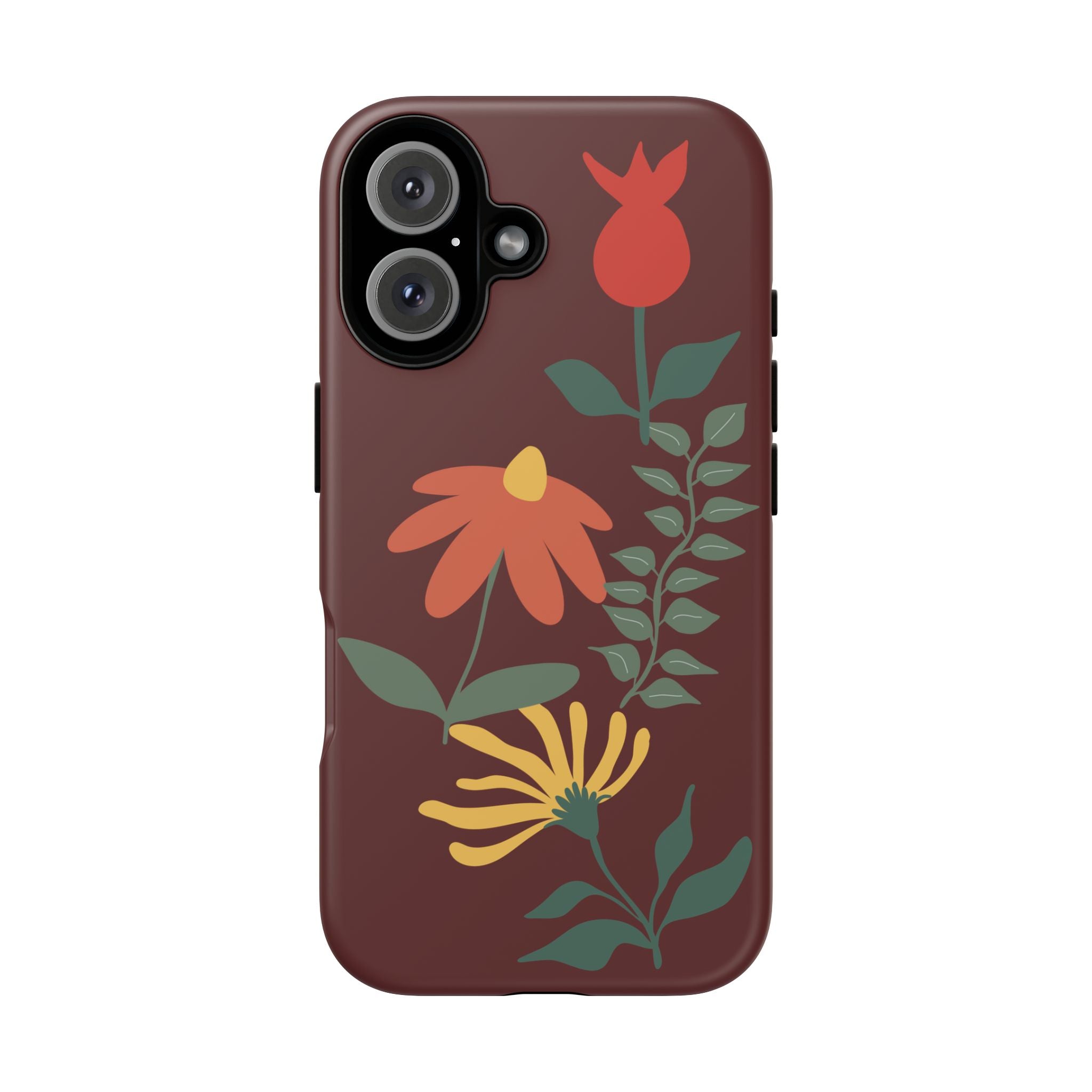 Floral Tough Case — Burgundy Botanical Phone Case