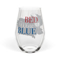 Kentucky Red White & Blue Stemless Wine Glass — 'Red Wine & Blue' Patriotic Drinkware