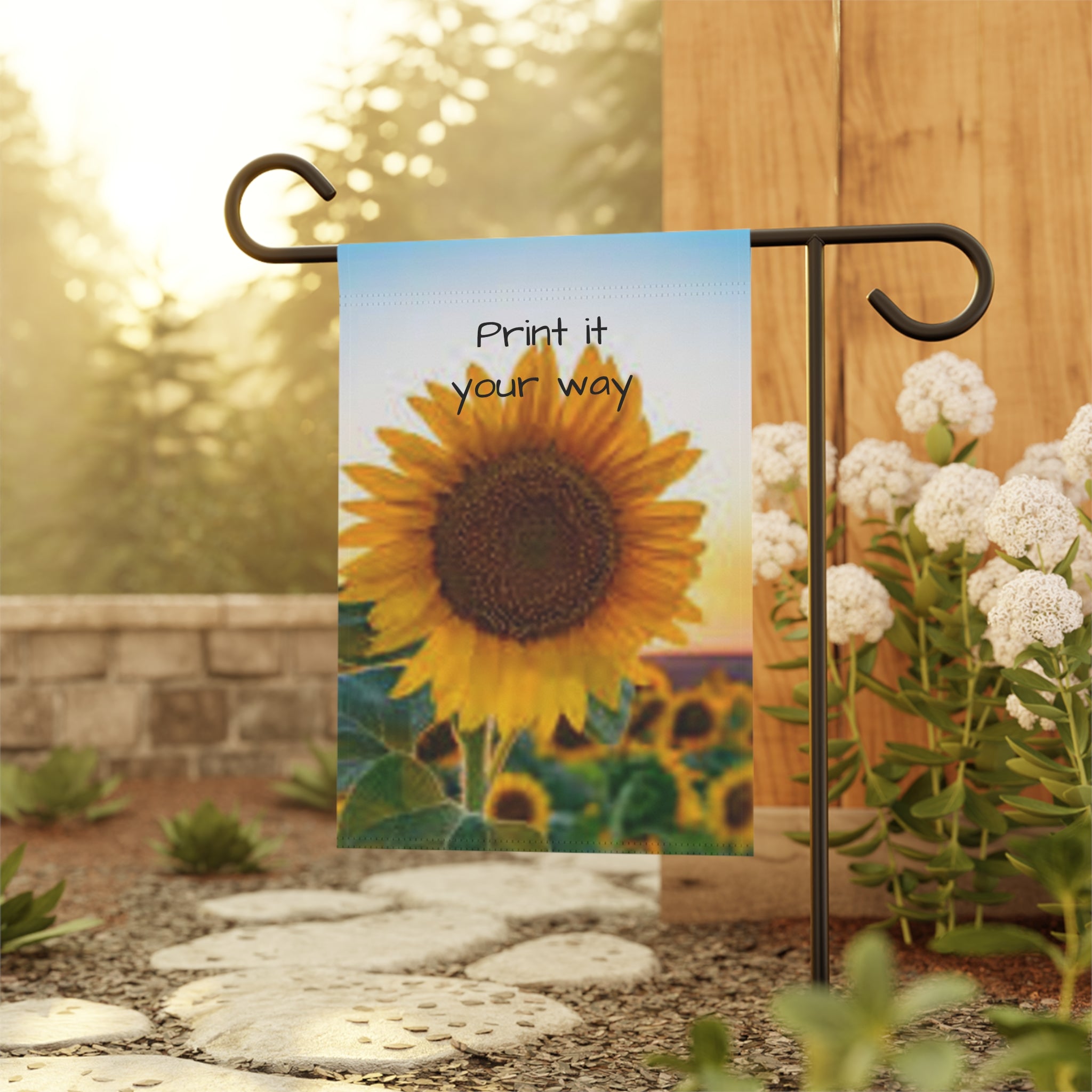 Sunflower Garden Flag - 'Print It Your Way' Decorative House Banner for Yard & Porch